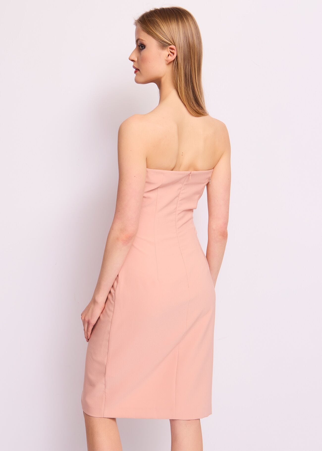 Pink dress with buttons