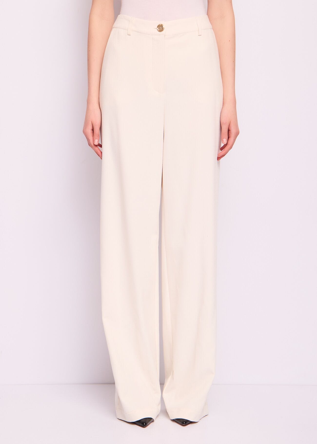 Pantaloni bianchi elasticizzati