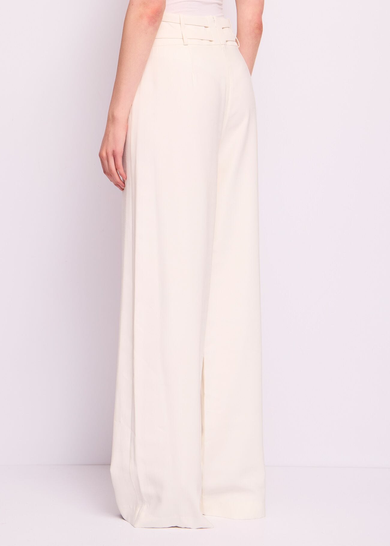 White gabardine trousers