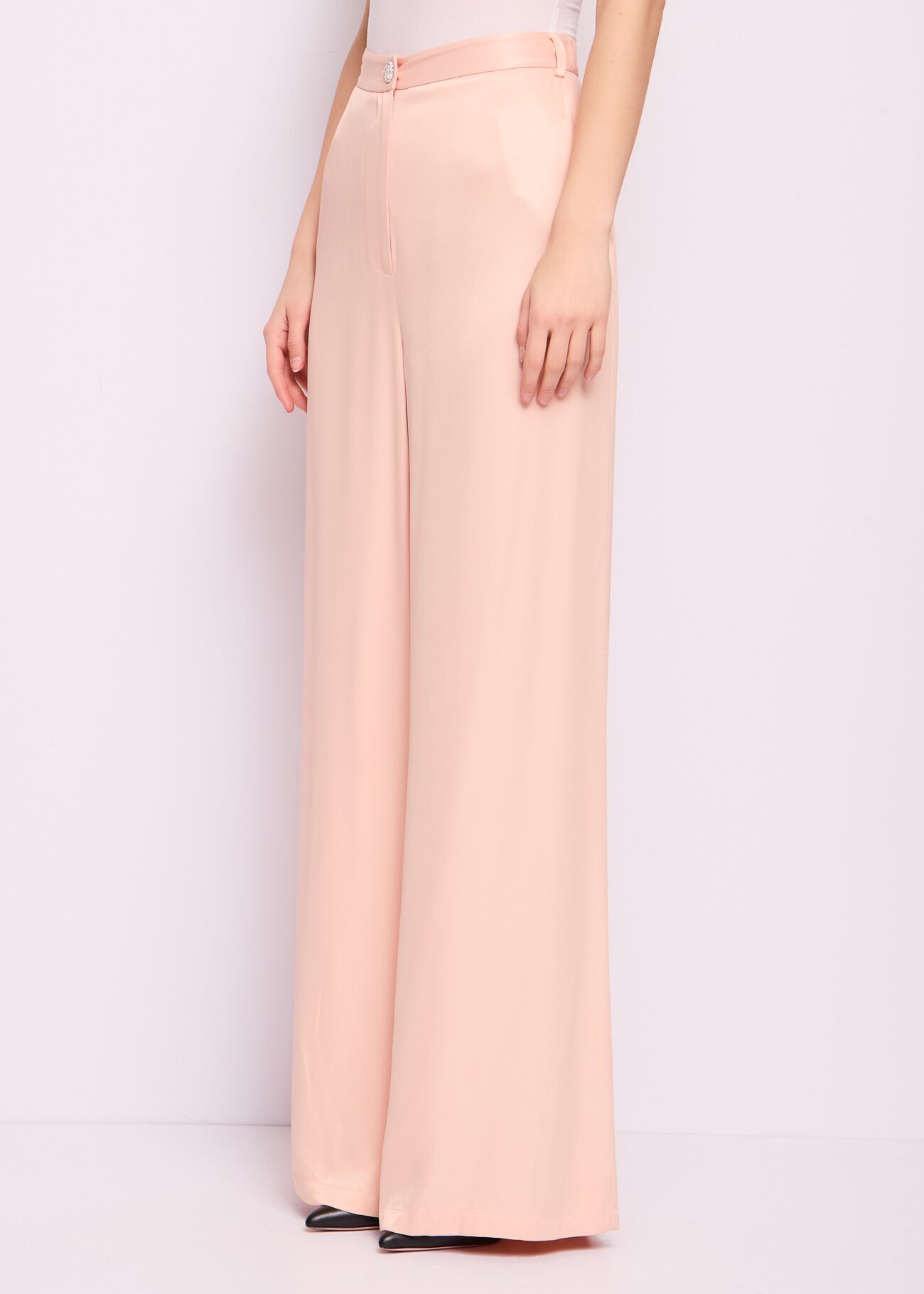 Satin palazzo trousers