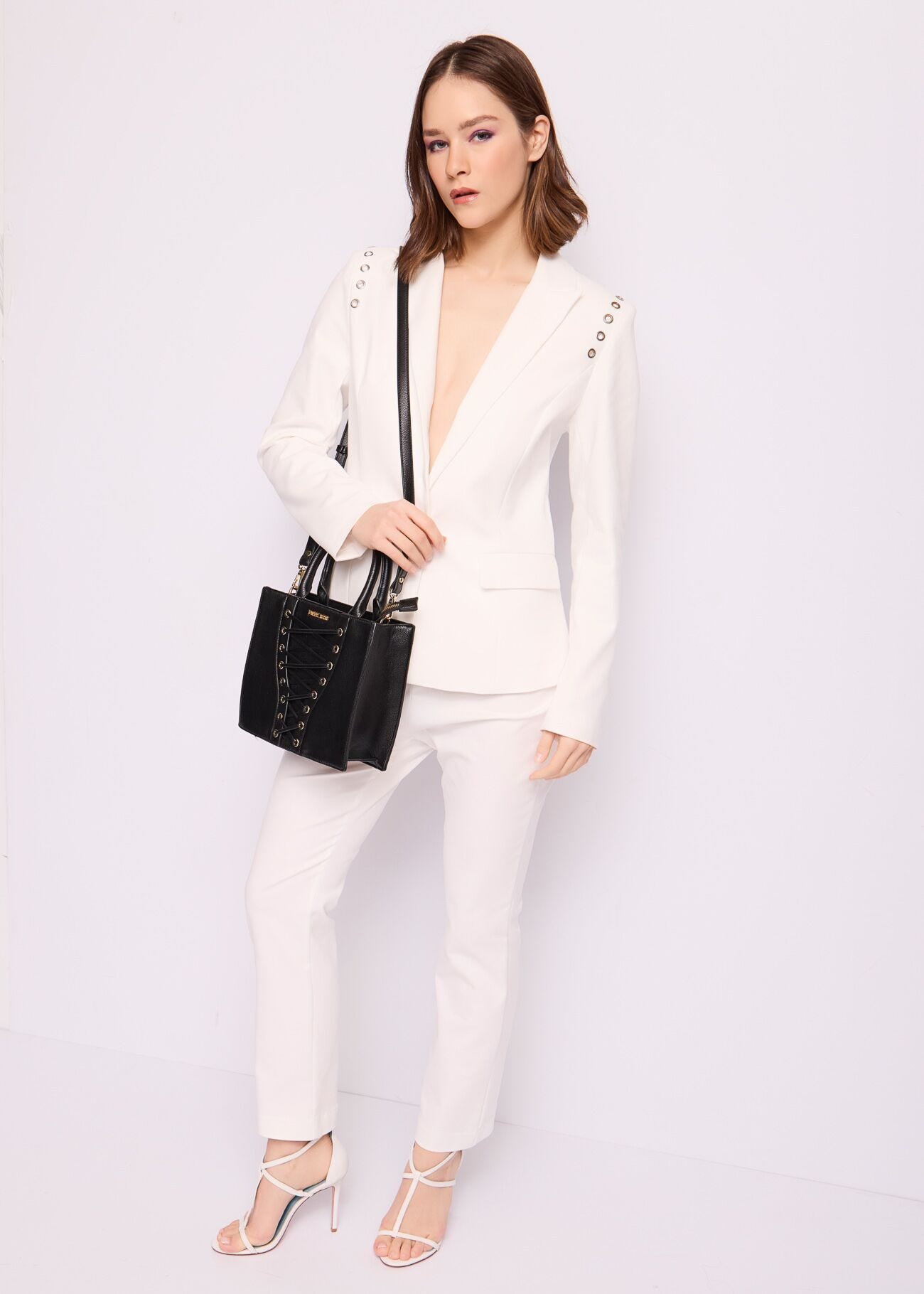 Blazer bianco in cotone