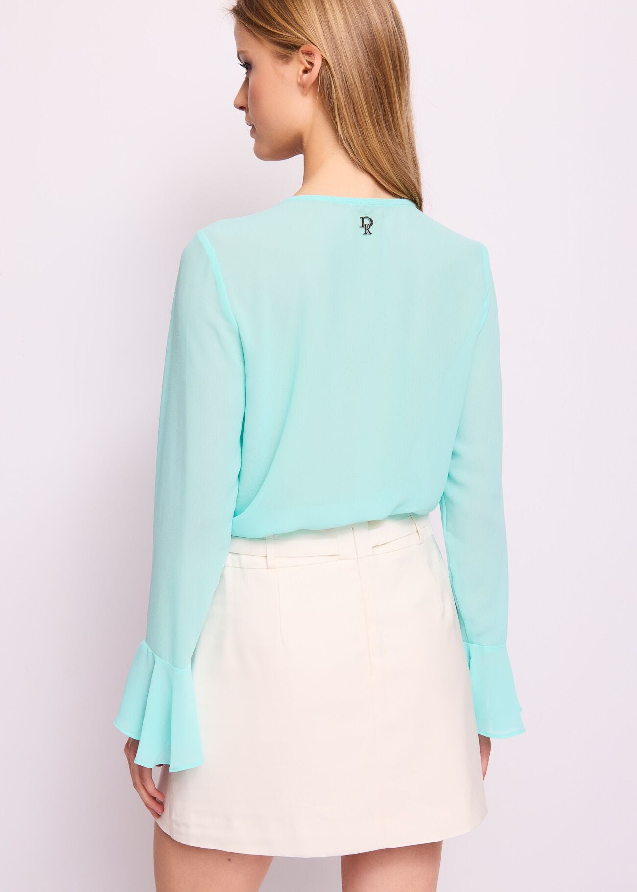 Blusa verde in georgette