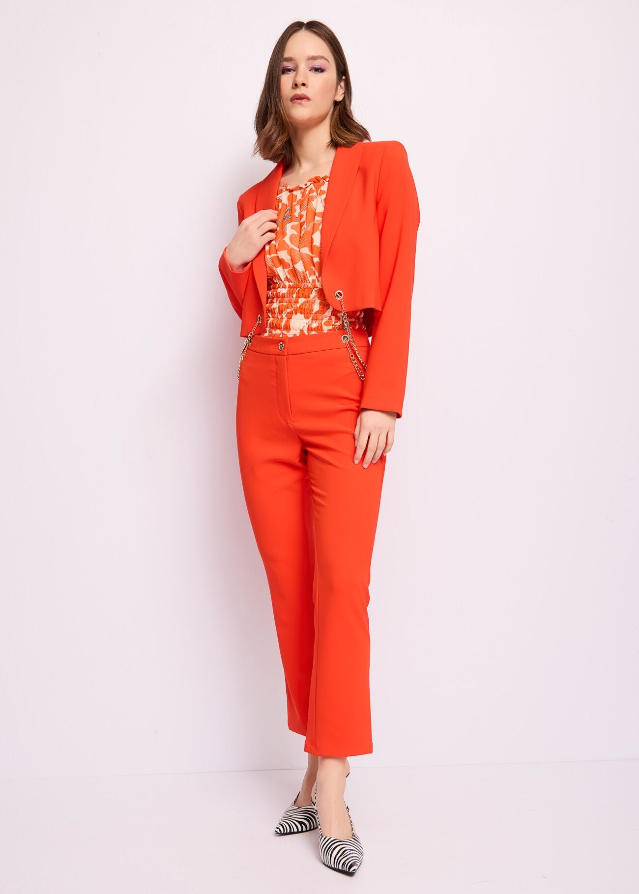 Blusa in georgette stampata