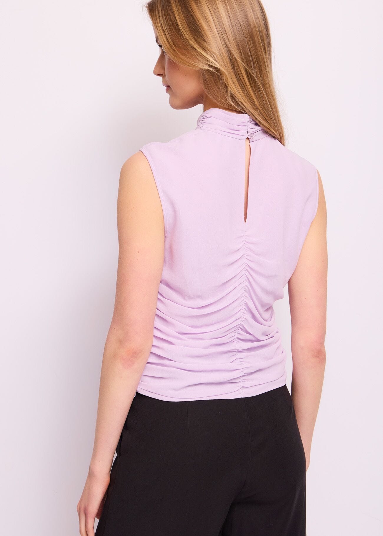 Top lilla in georgette