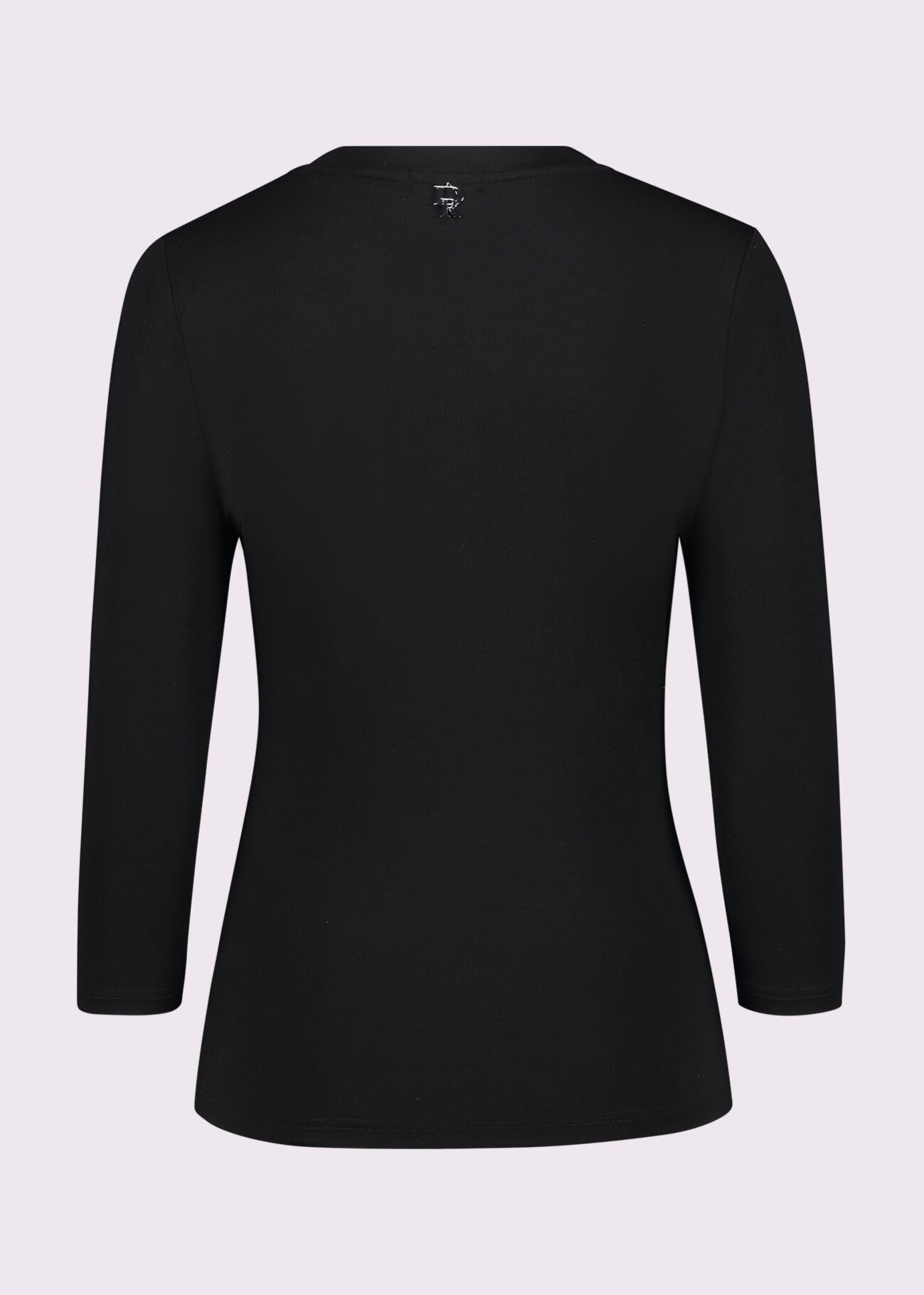 T-shirt nera con strass