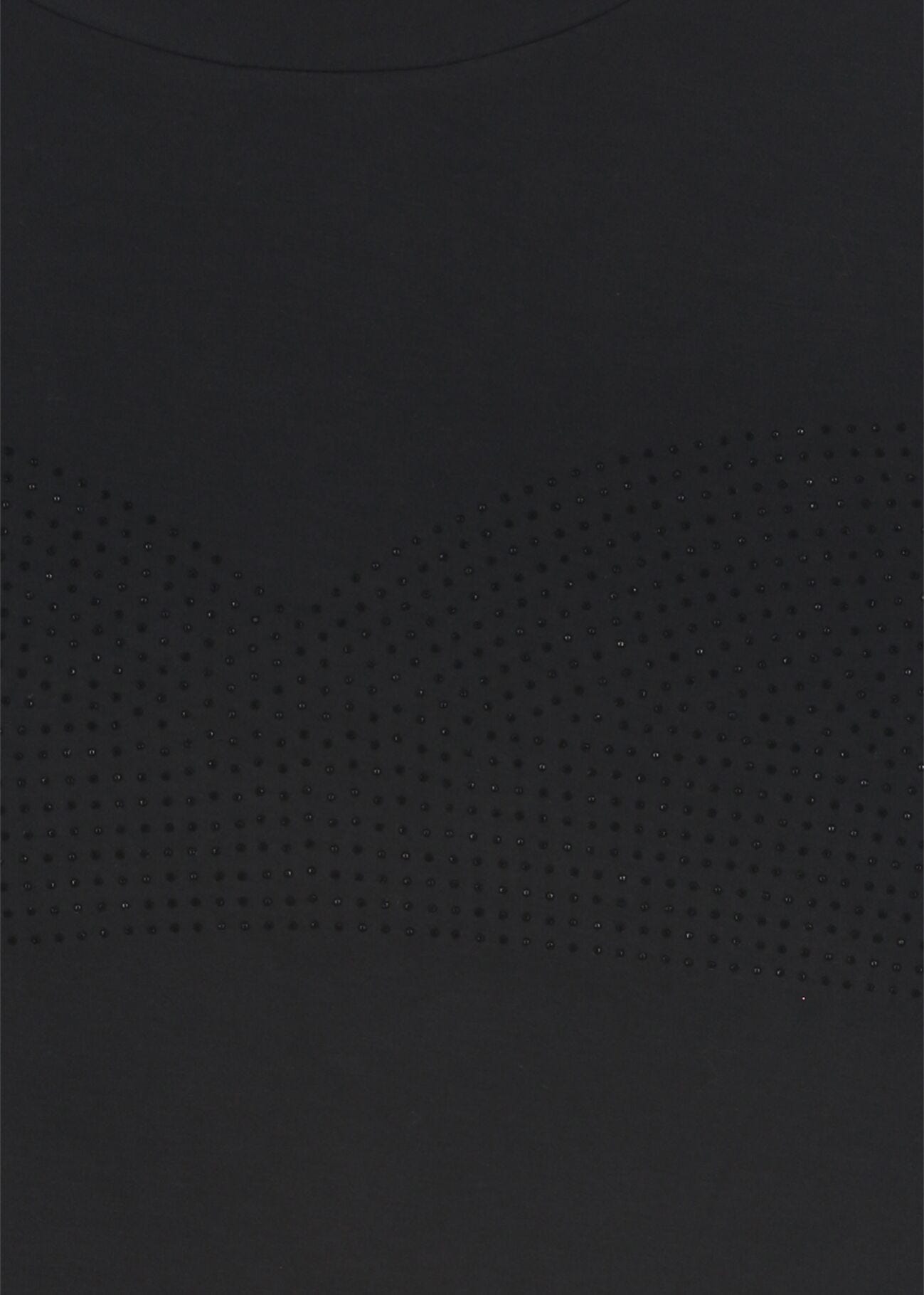 T-shirt nera con strass
