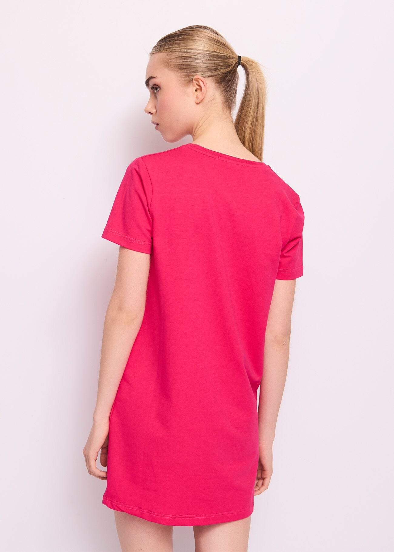 Mini abito rosso in cotone