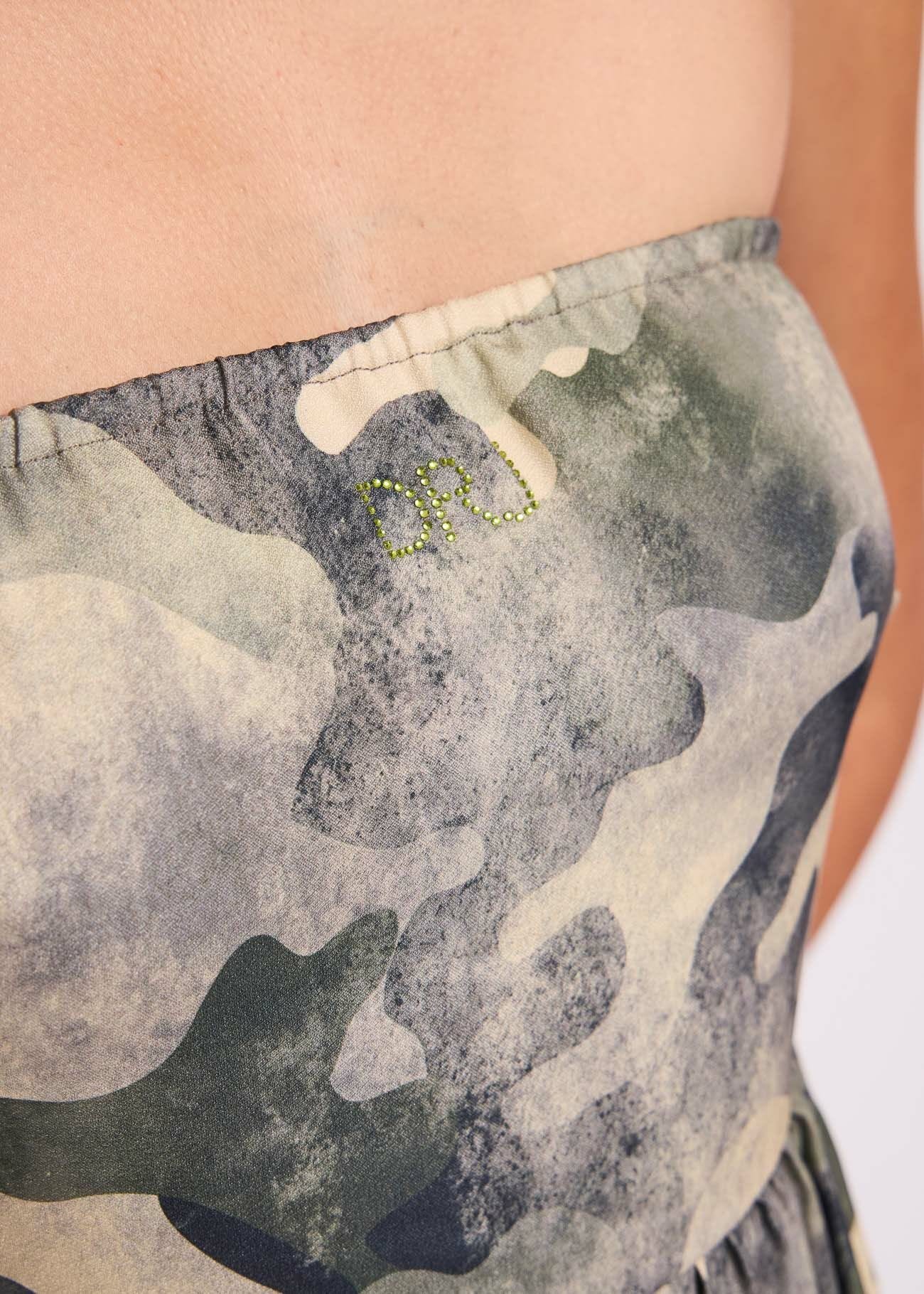 Long printed georgette dress