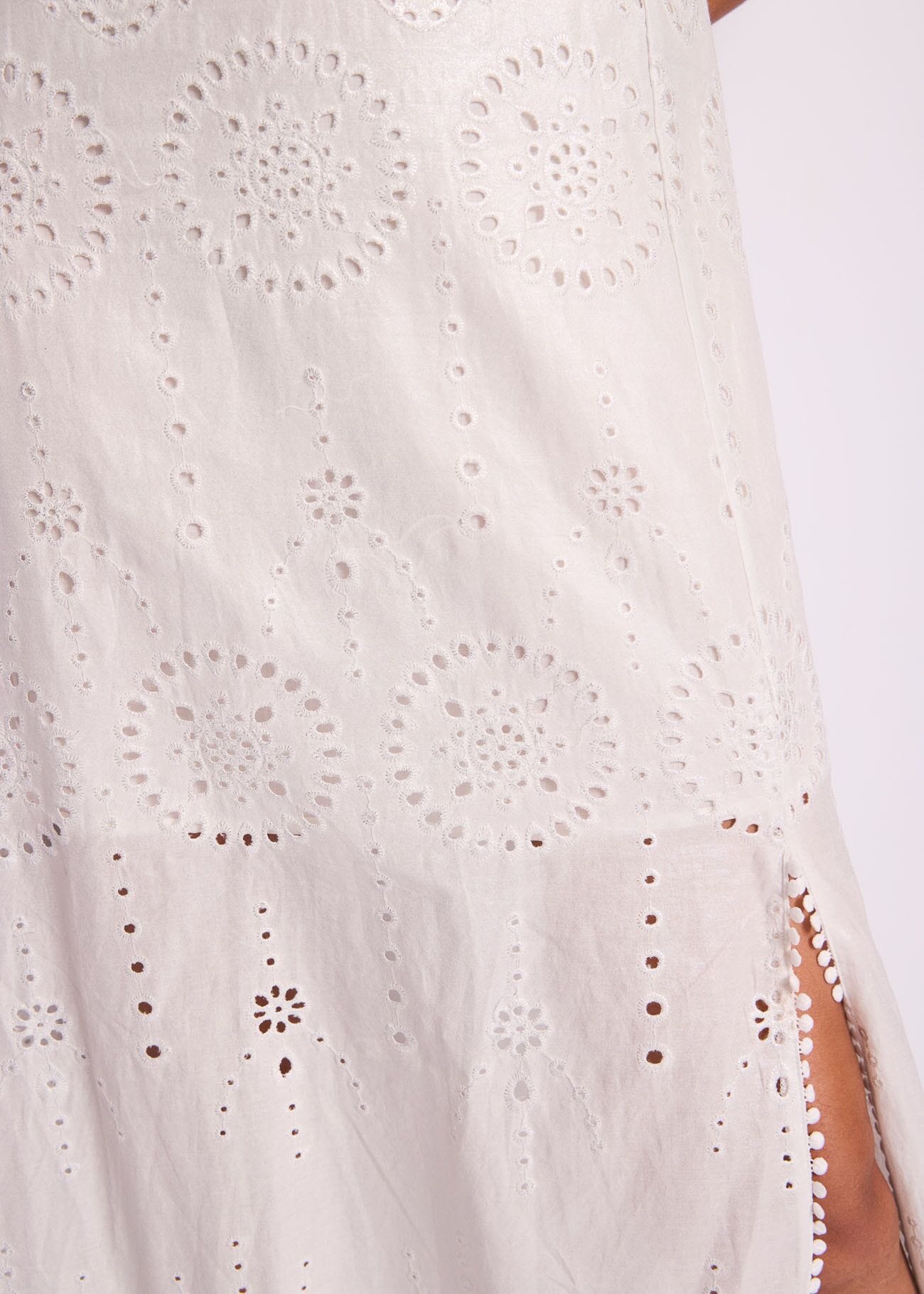 Abito lungo bianco in cotone