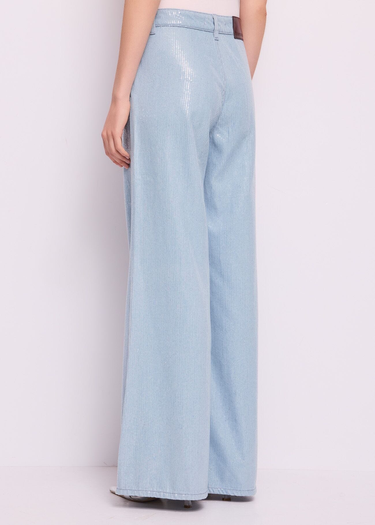 Cotton jeans with sequins
