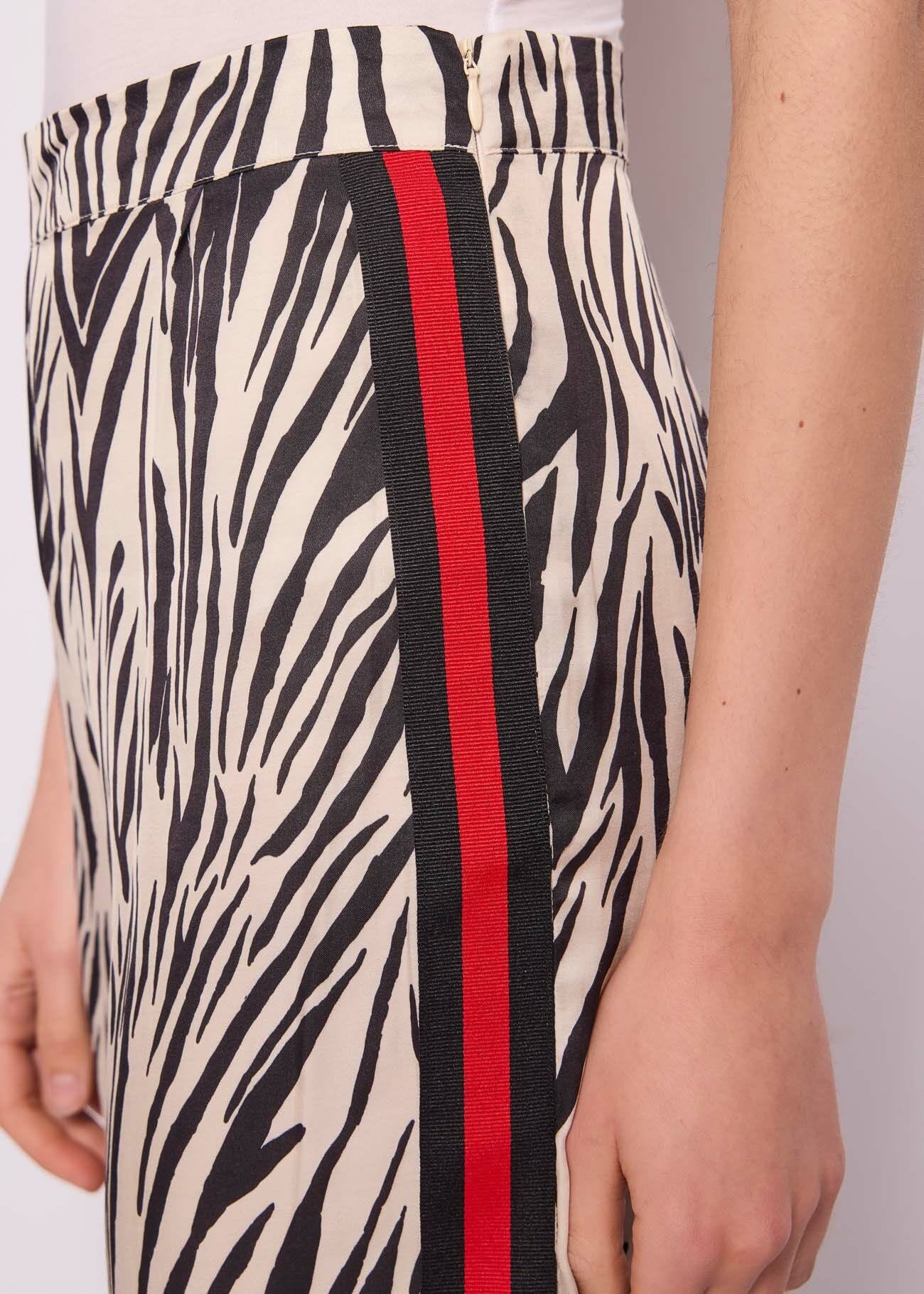 Printed satin palazzo trousers