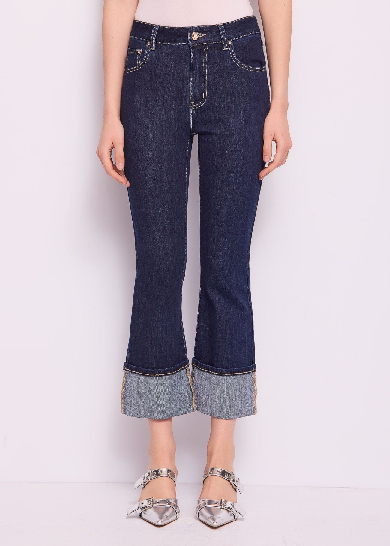 Jeans flare in cotone