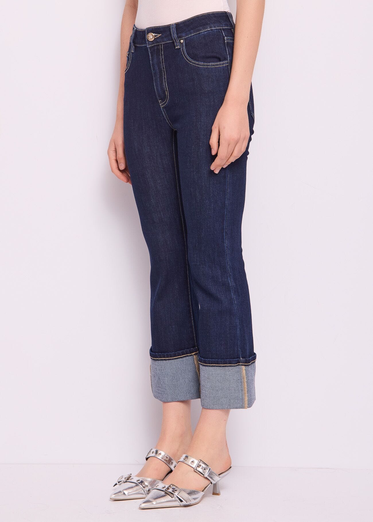 Jeans flare in cotone