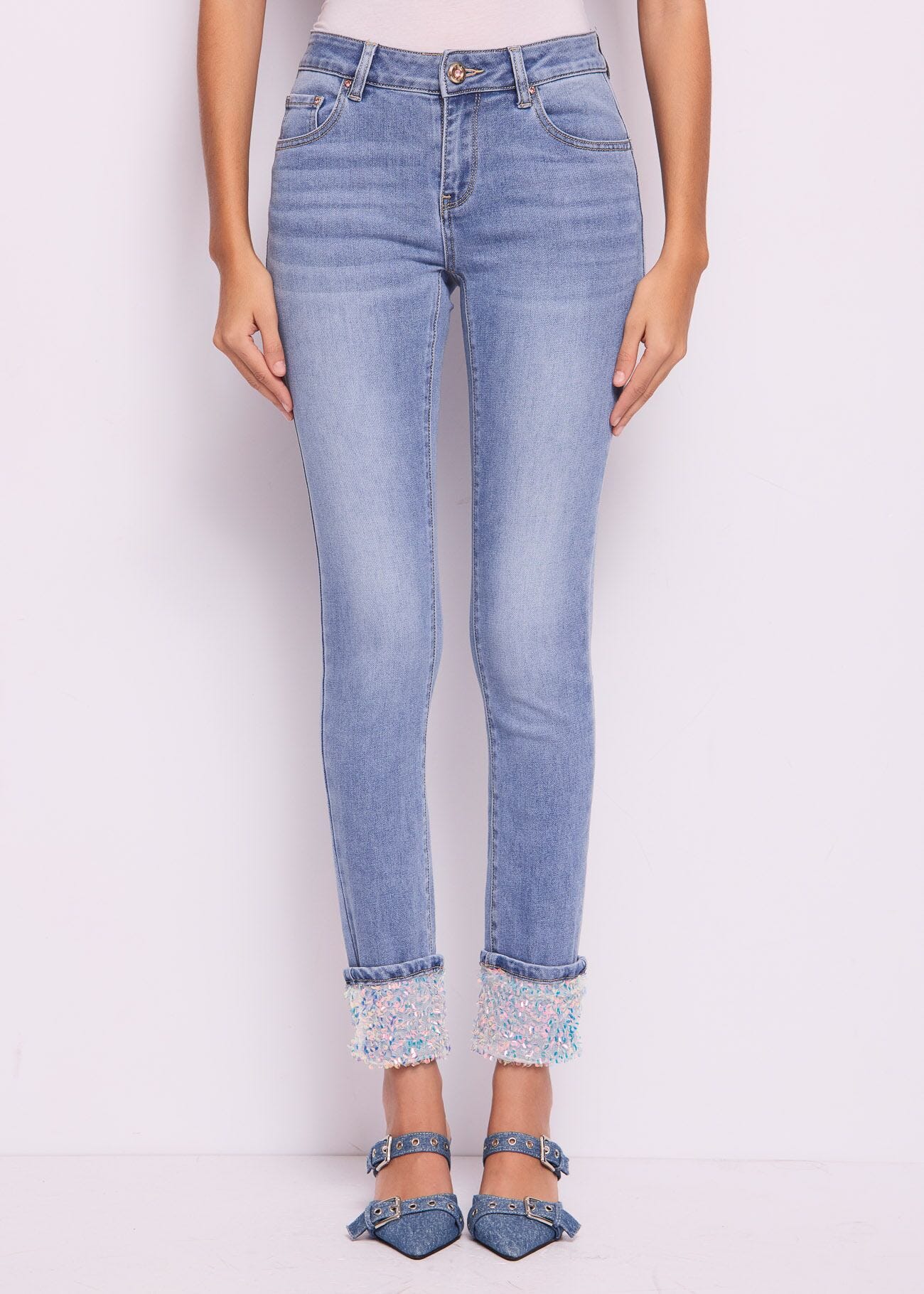 Jeans skinny in cotone