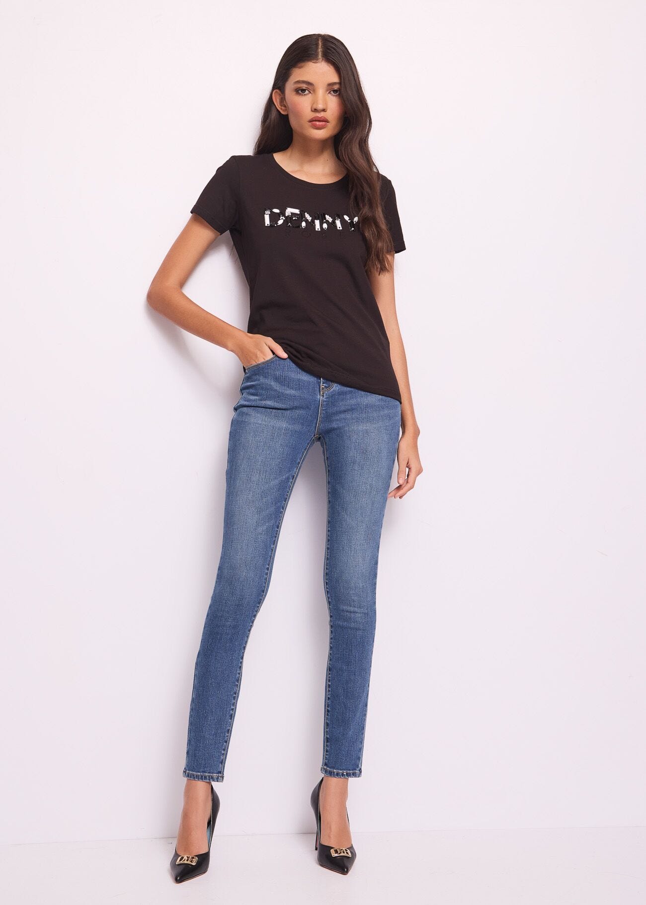 Jeans skinny in cotone