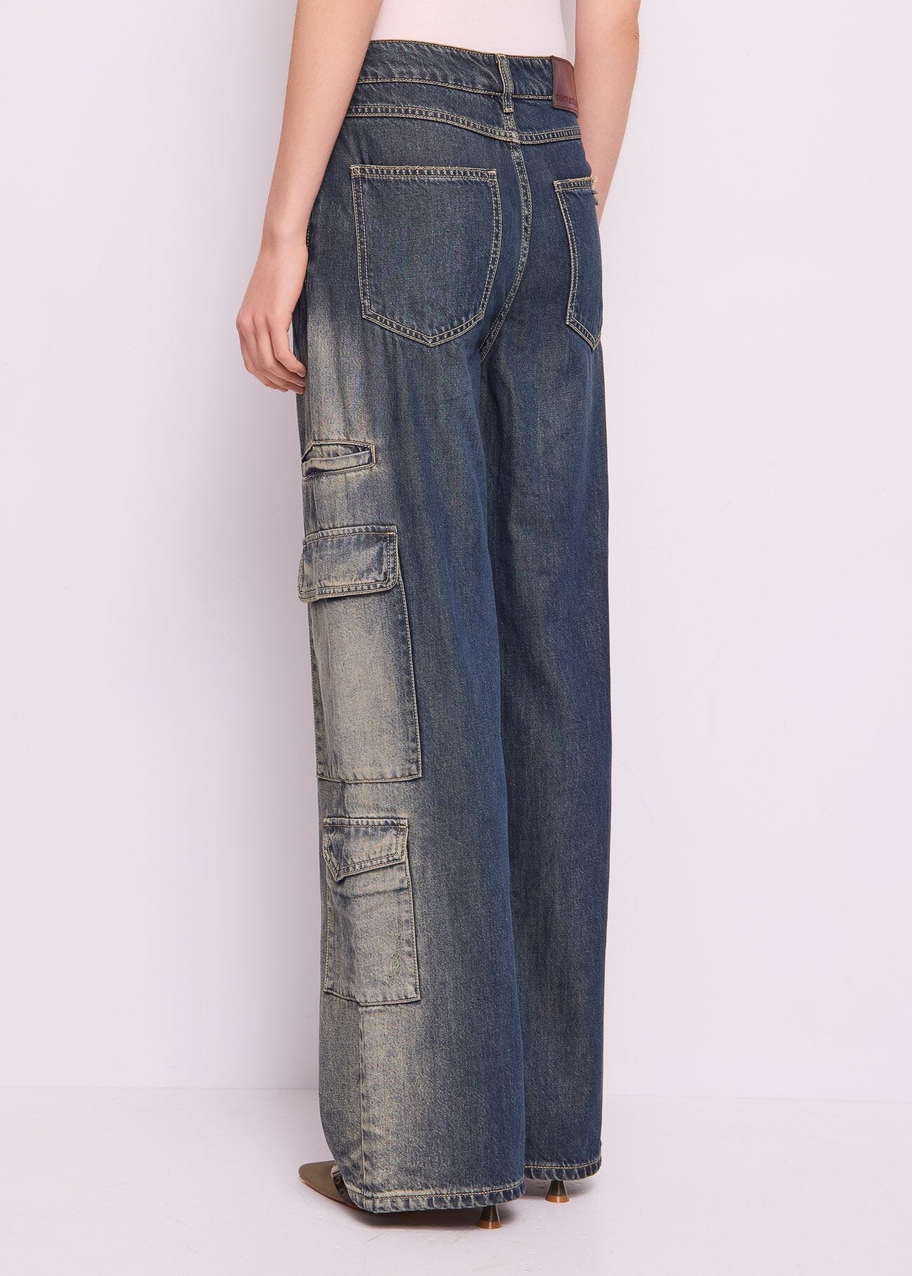 Jeans cargo in cotone used