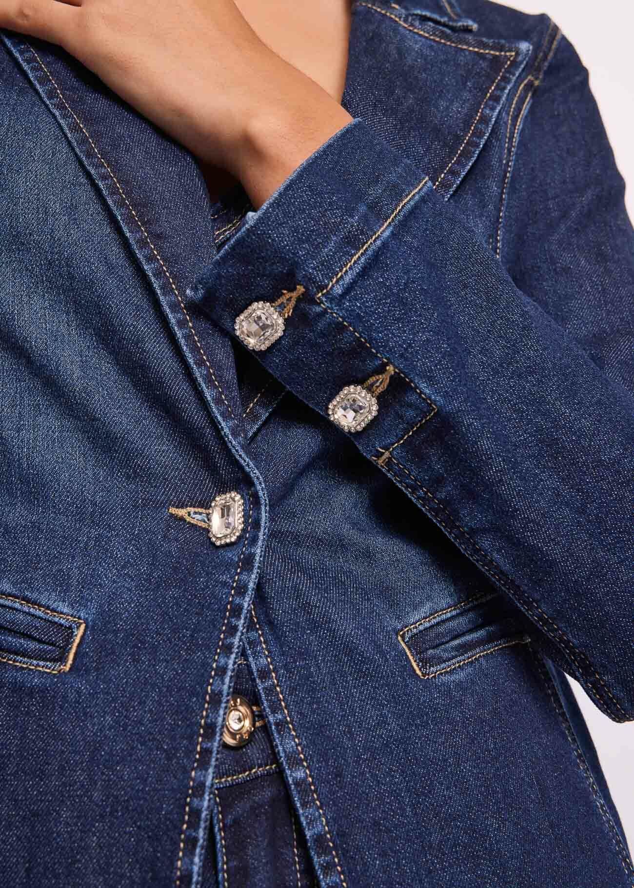 Cotton denim blazer