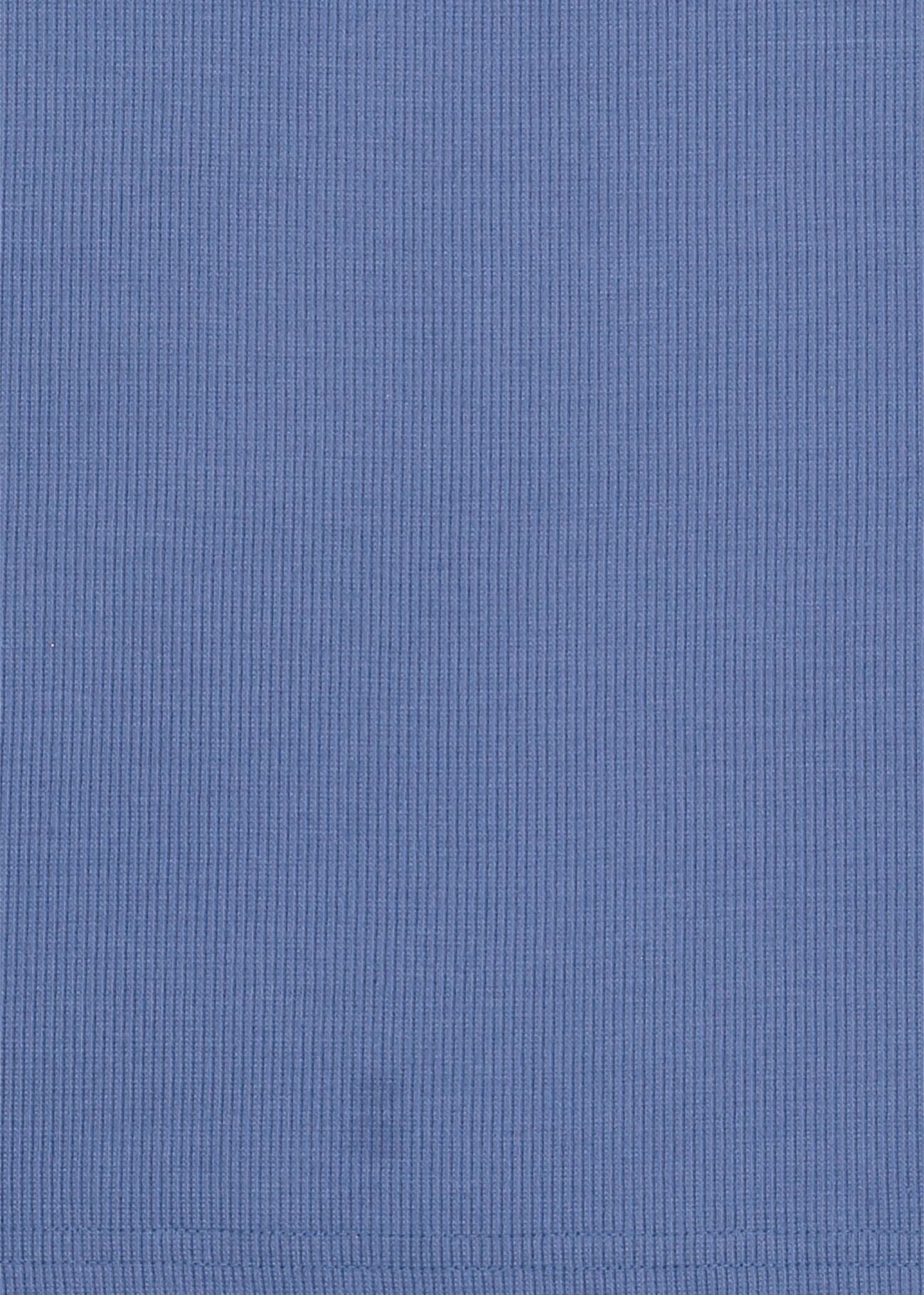 Top blu in cotone con logo
