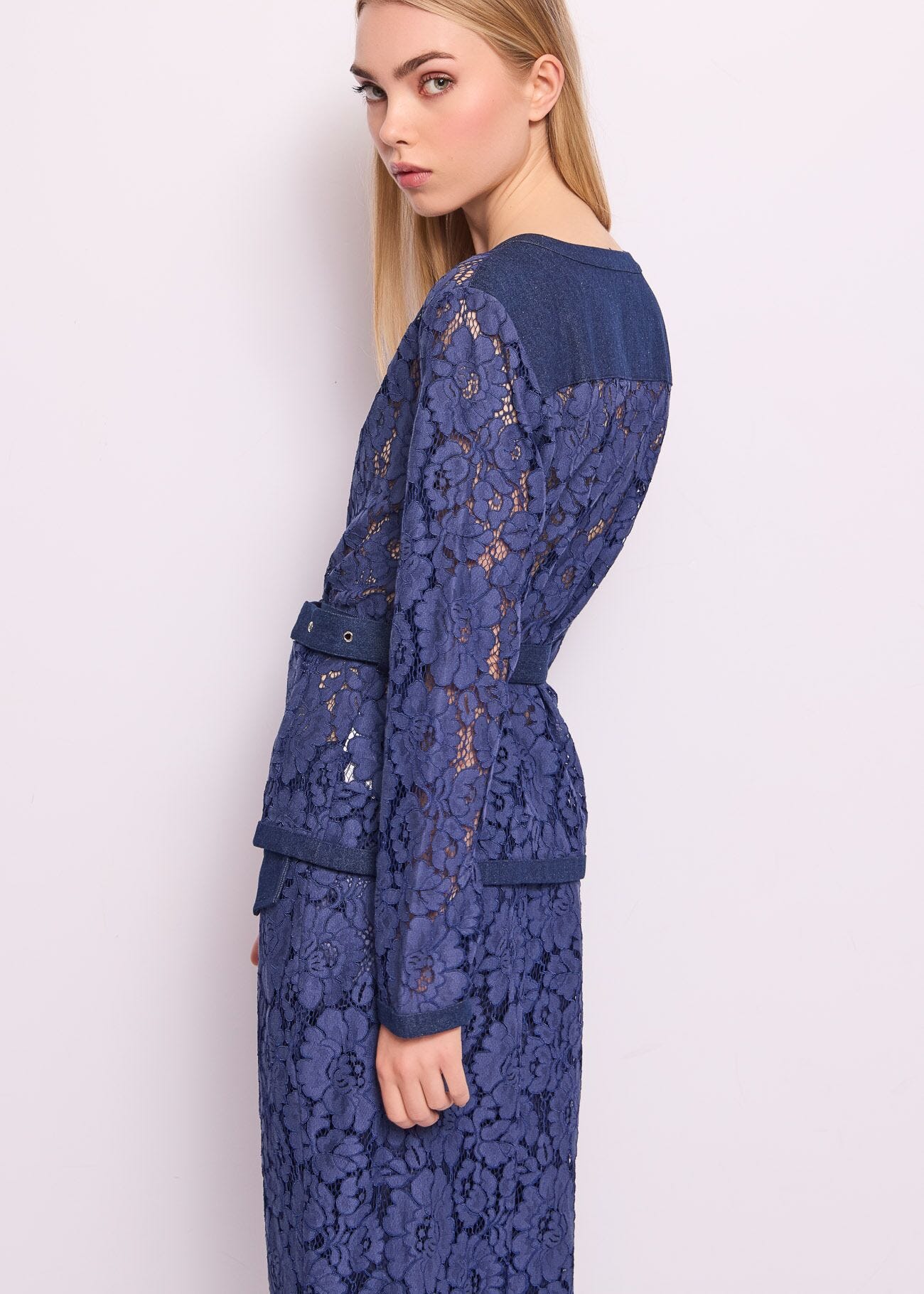 Cardigan in pizzo di cotone