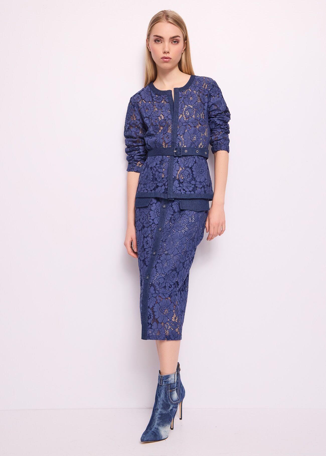 Cardigan in pizzo di cotone