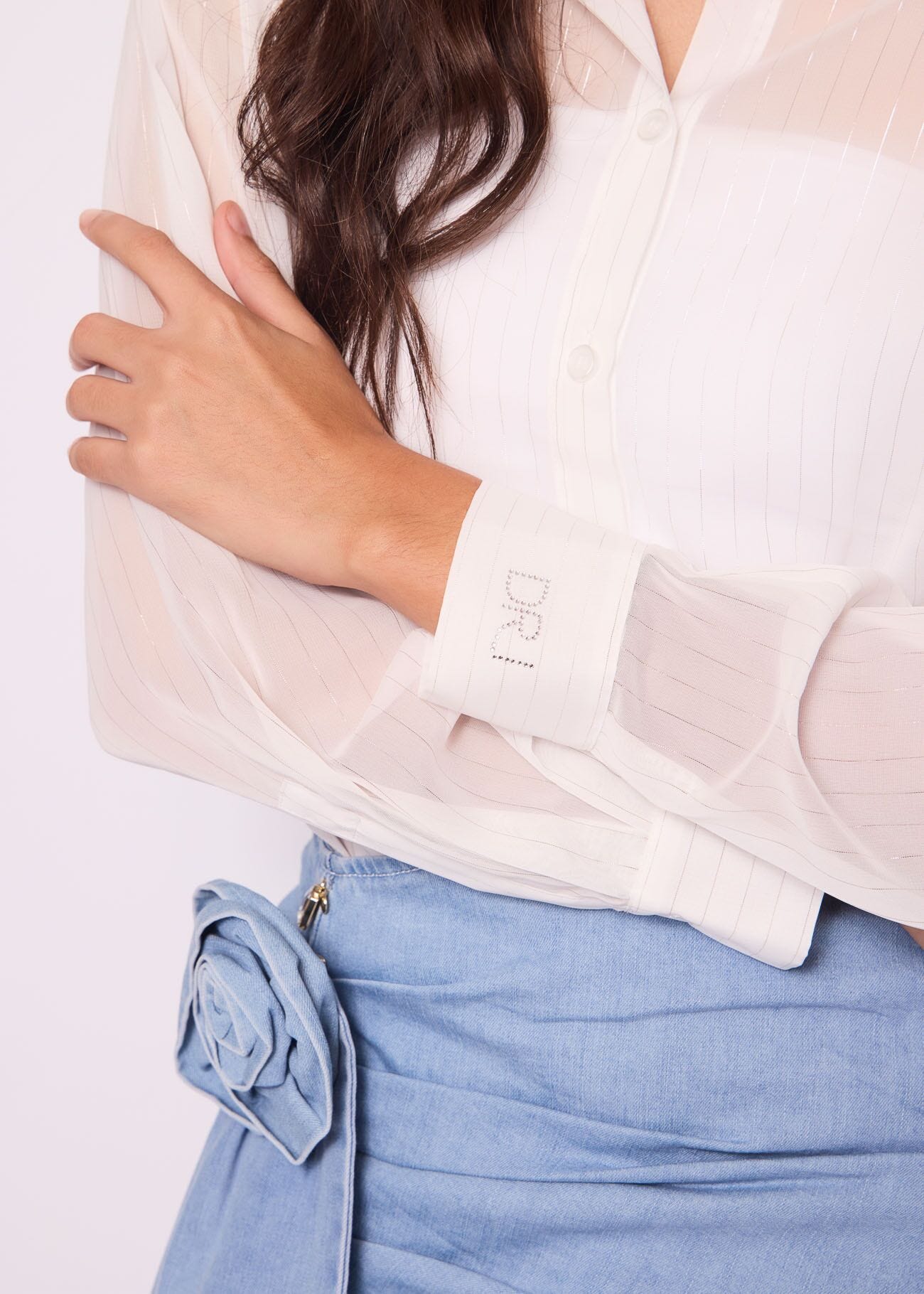 Camicia over gessata