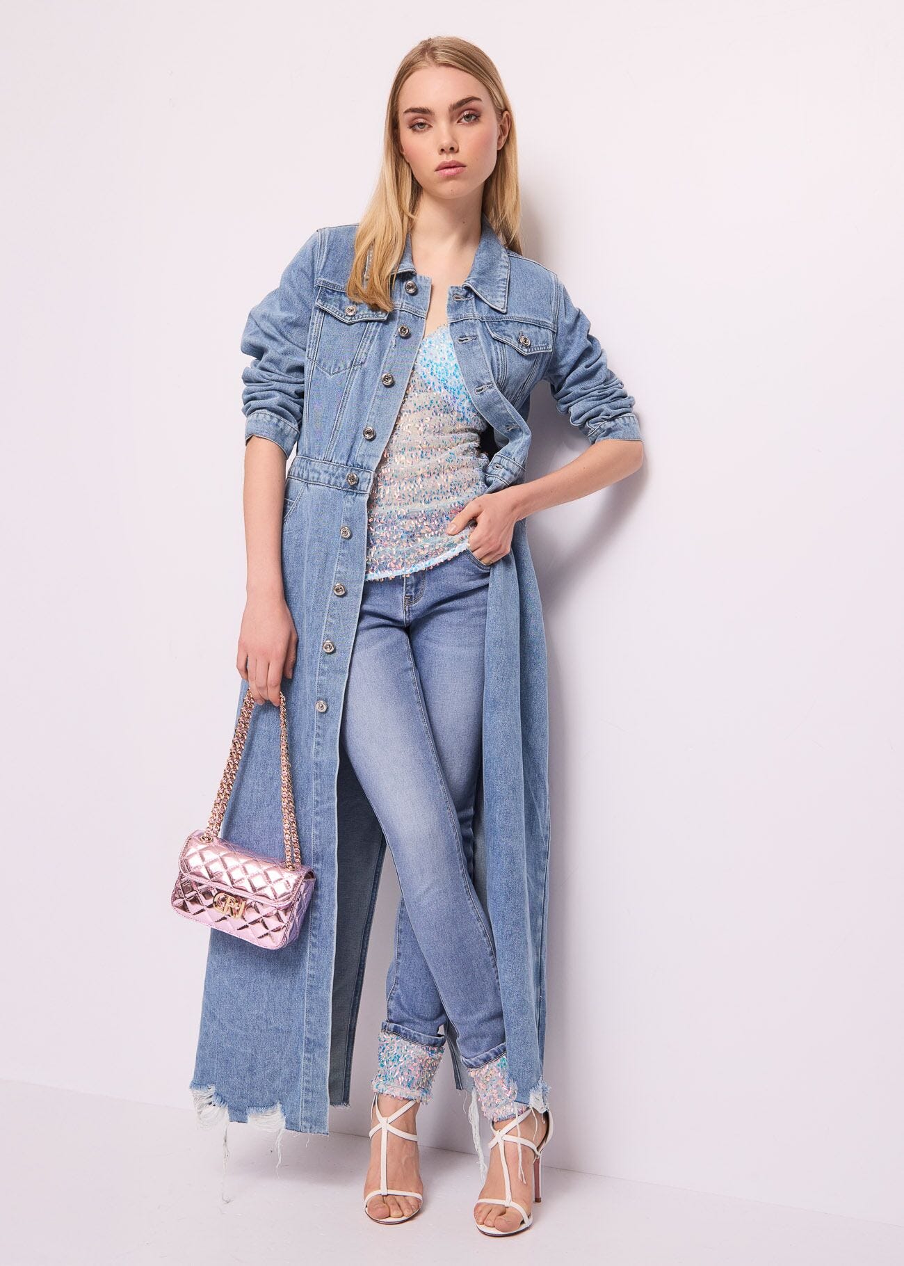All-over sequin top