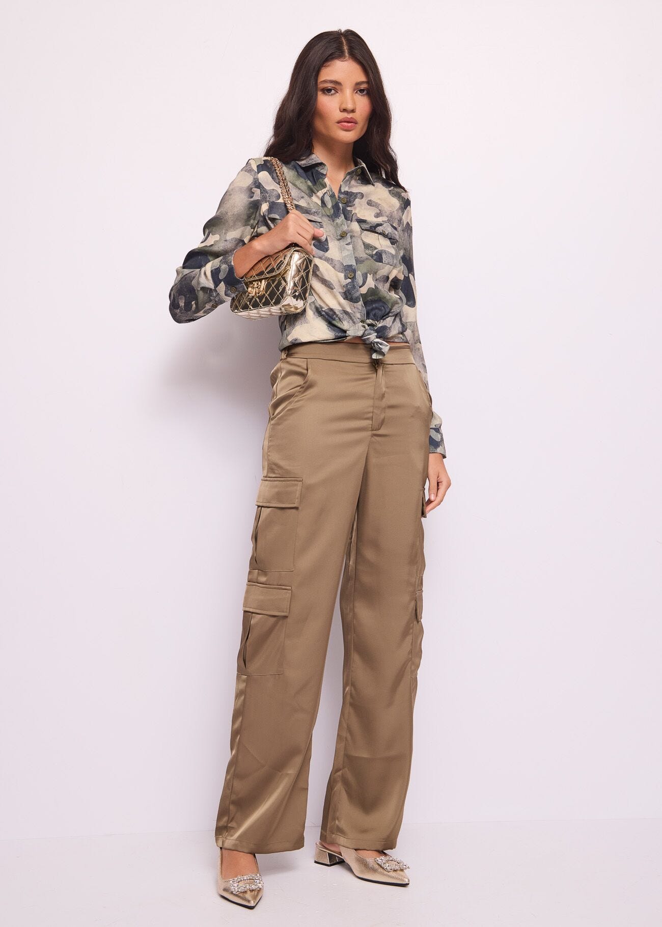 Printed georgette shirt