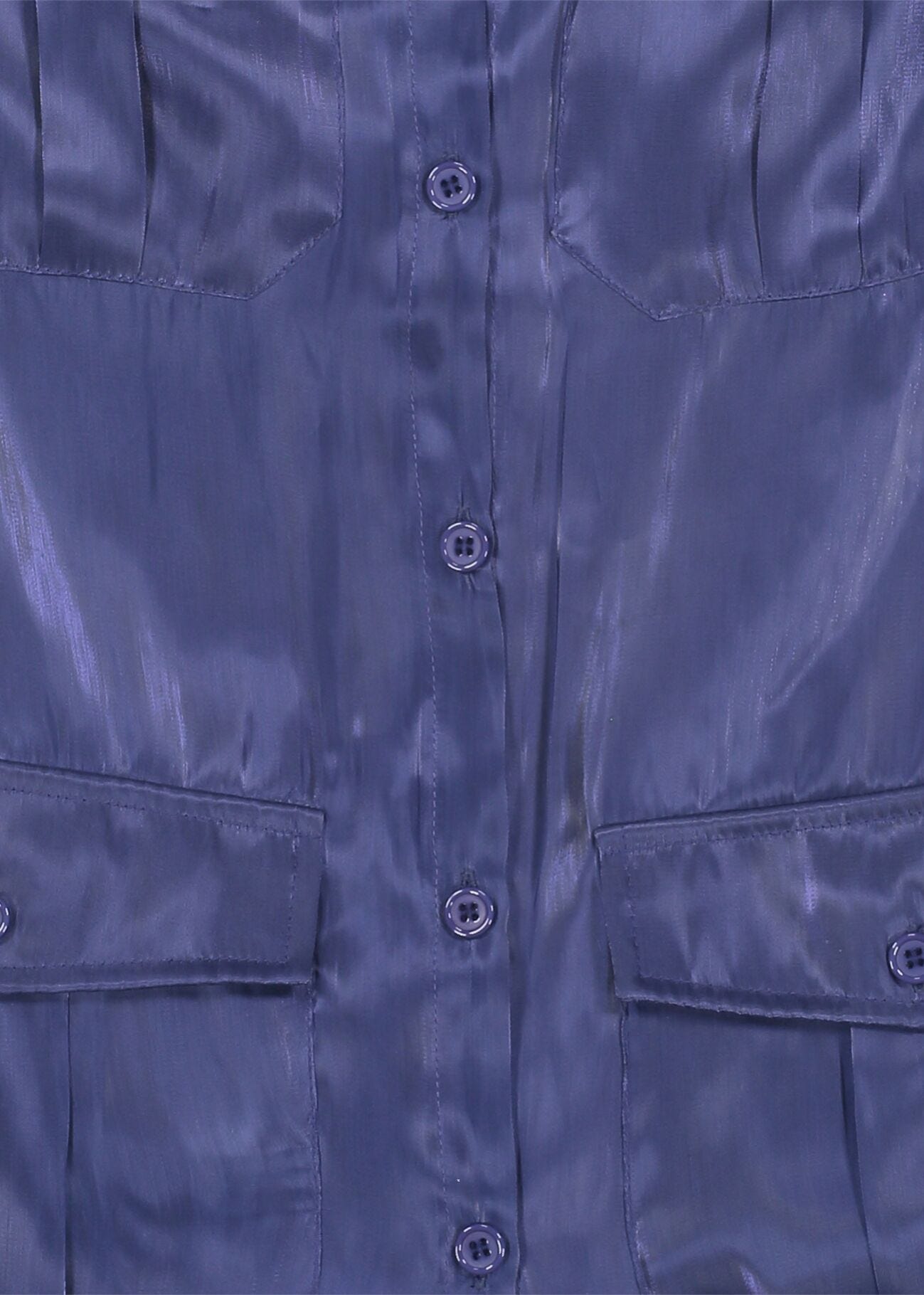 Gilet blu in organza lucida