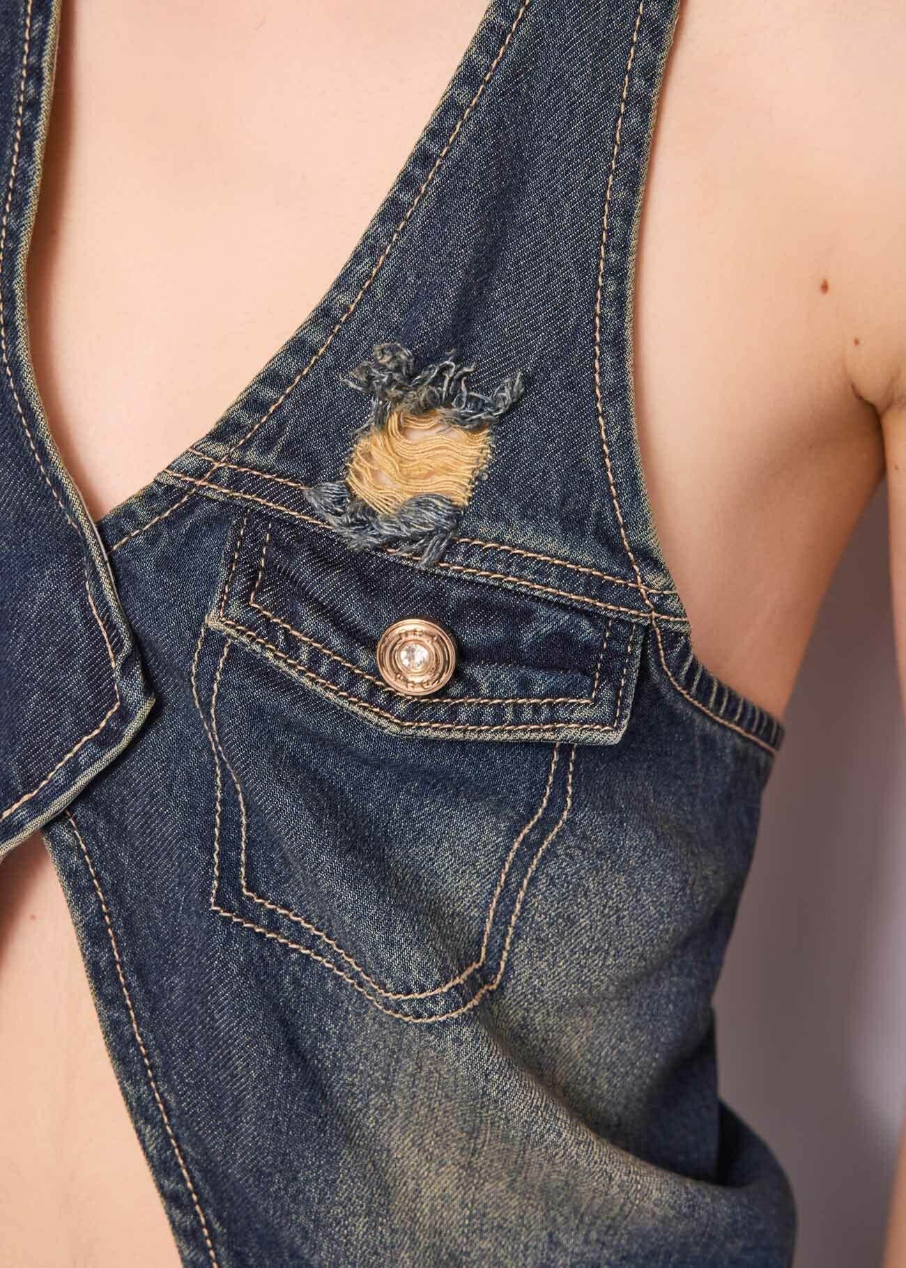 Cotton denim top