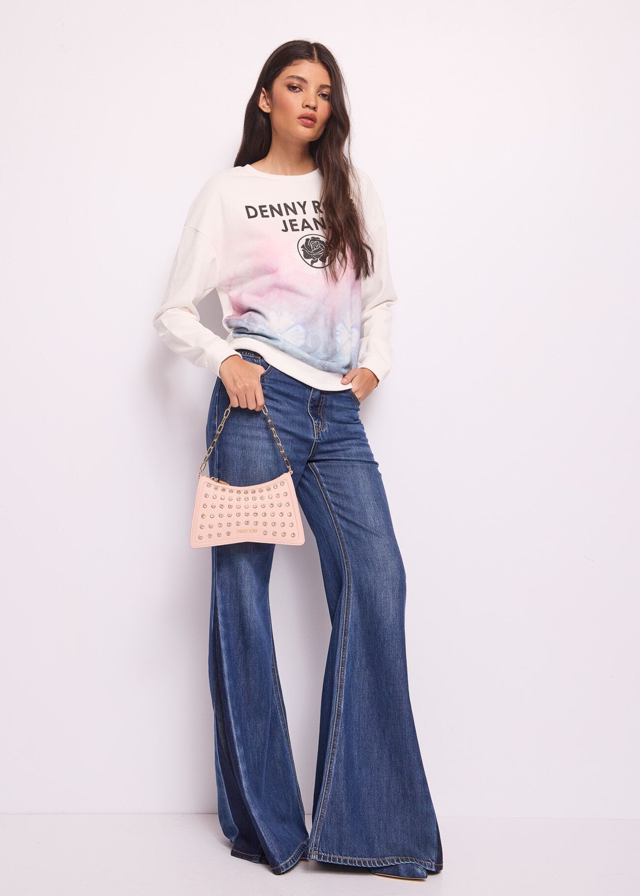Felpa in cotone con logo