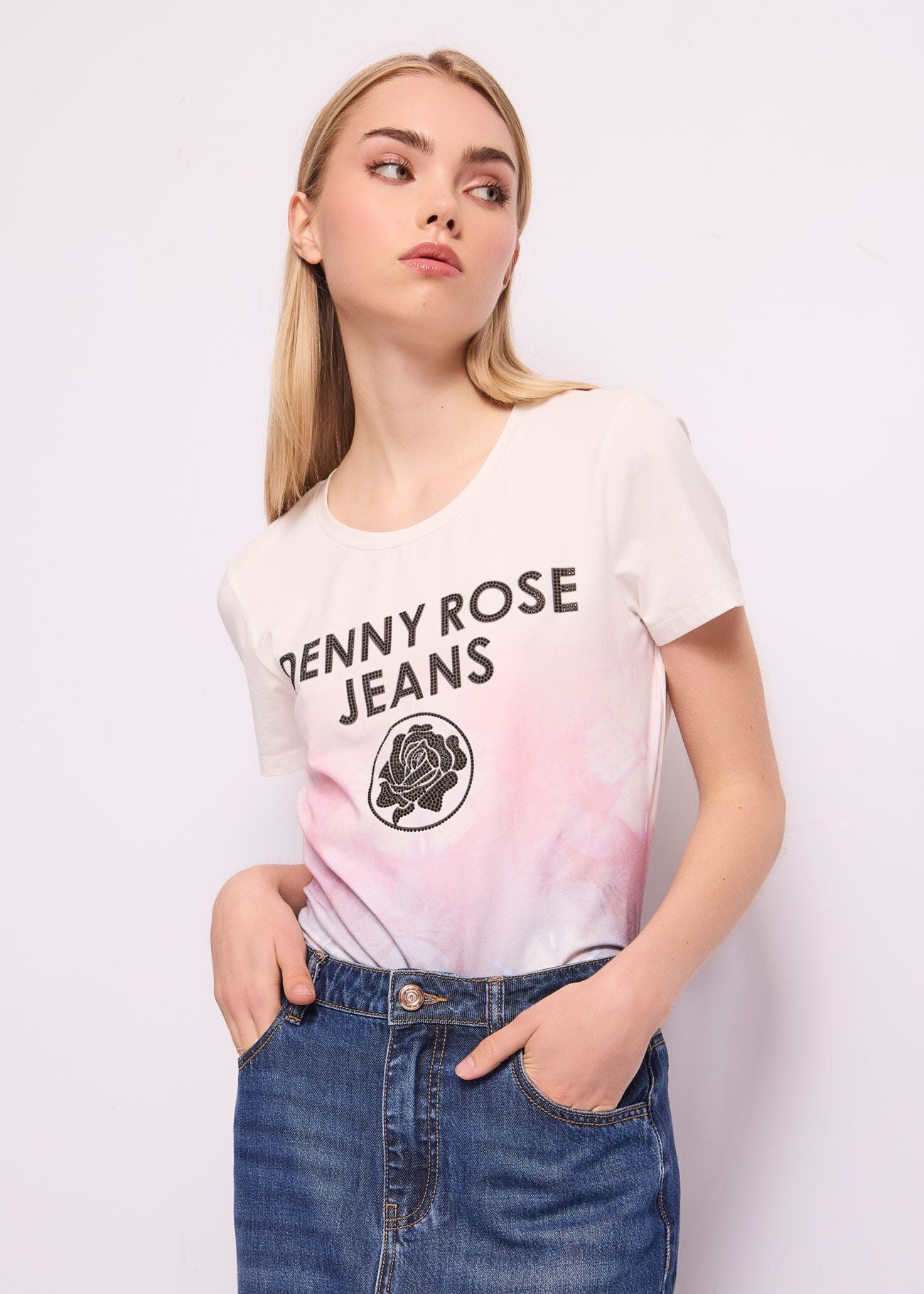 T-shirt in cotone con logo