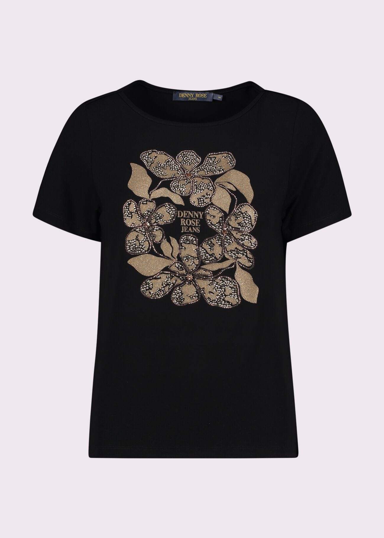 T-shirt nera con stampa