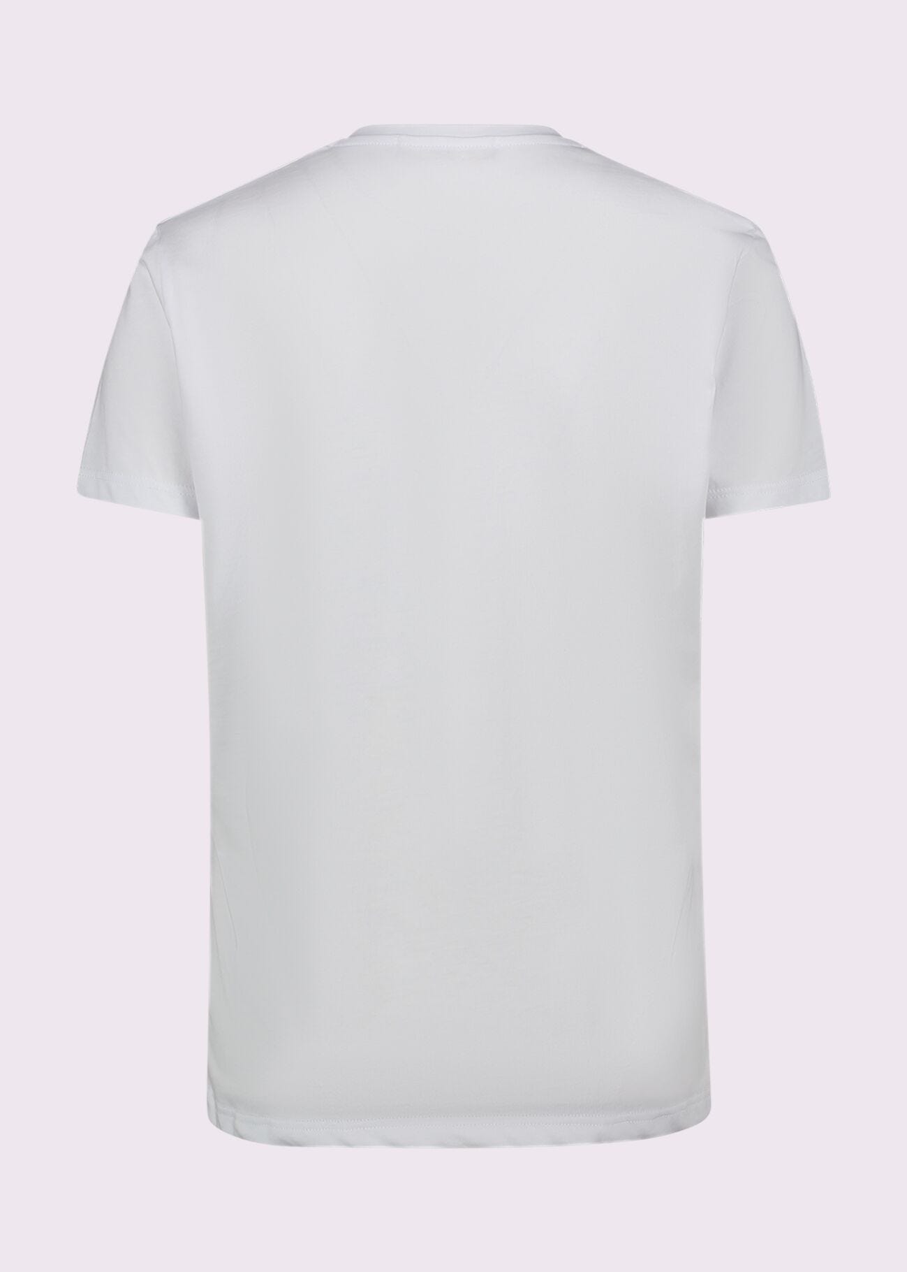 T-shirt bianca in cotone con stampa