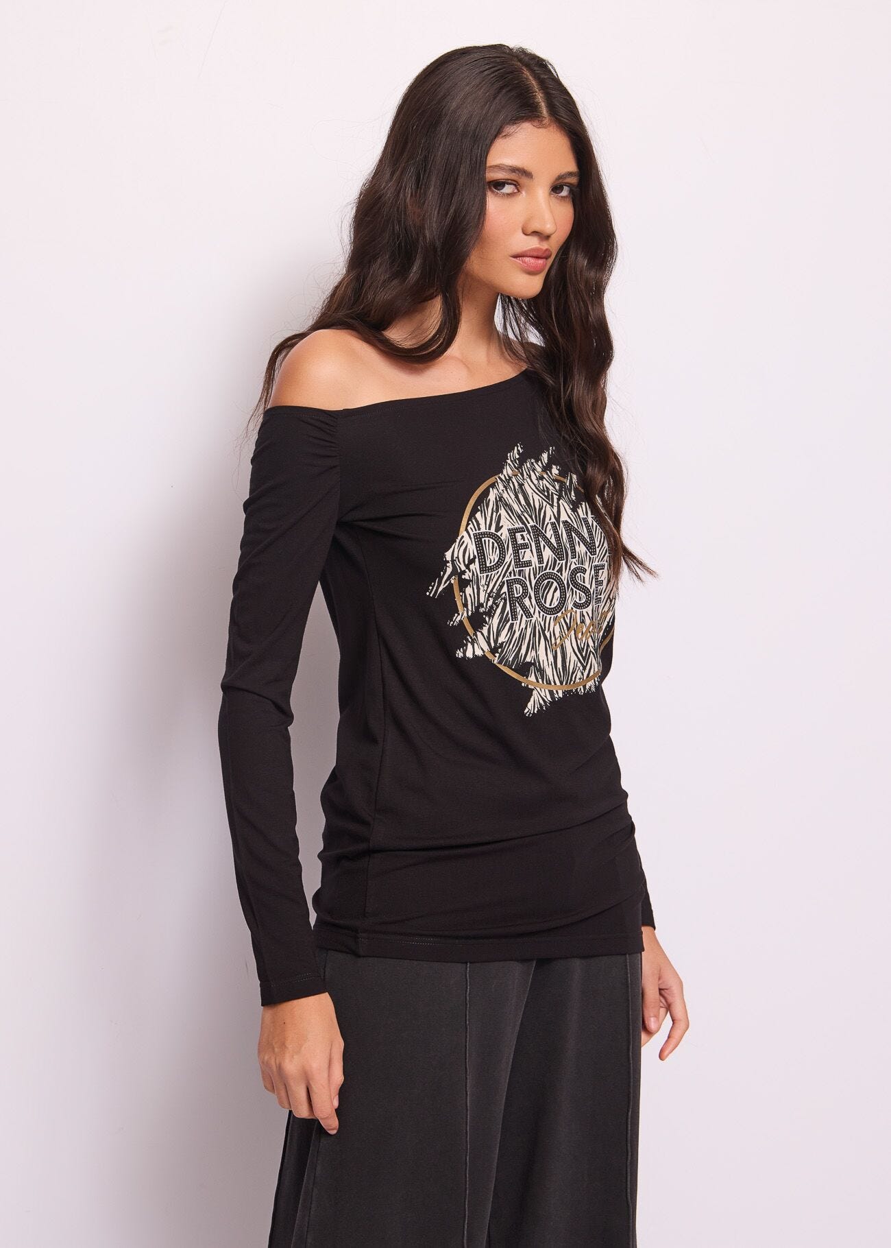 Black t-shirt with print