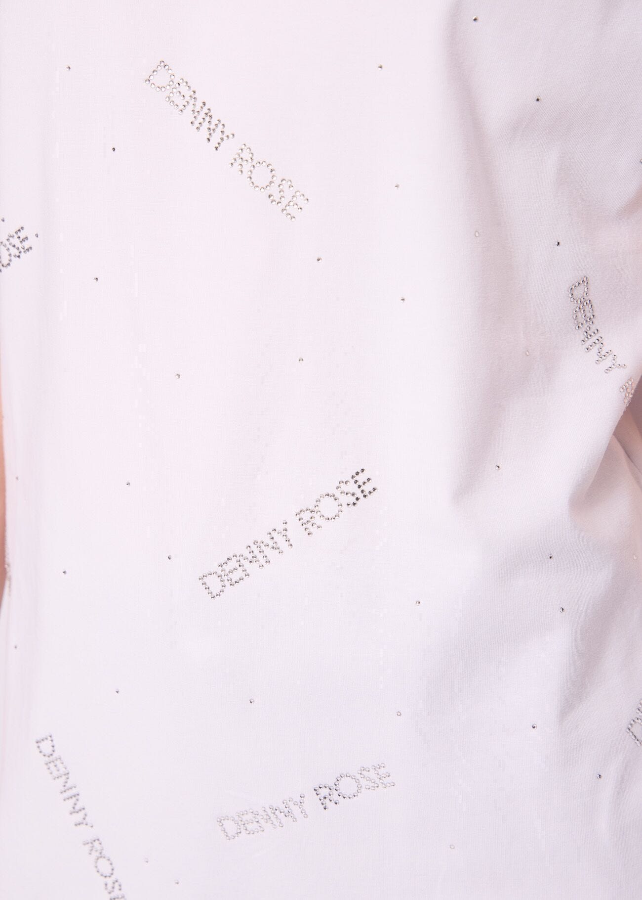 T-shirt bianca in cotone con logo