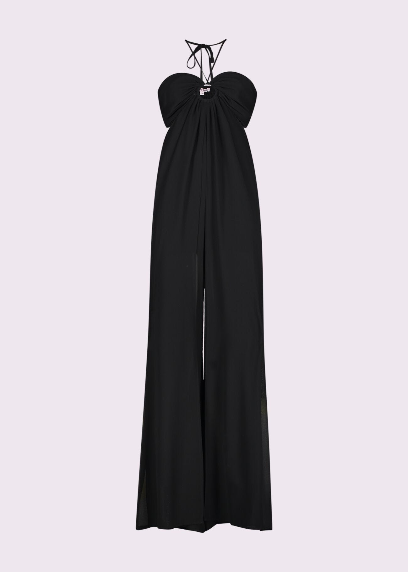 Tuta nera in georgette