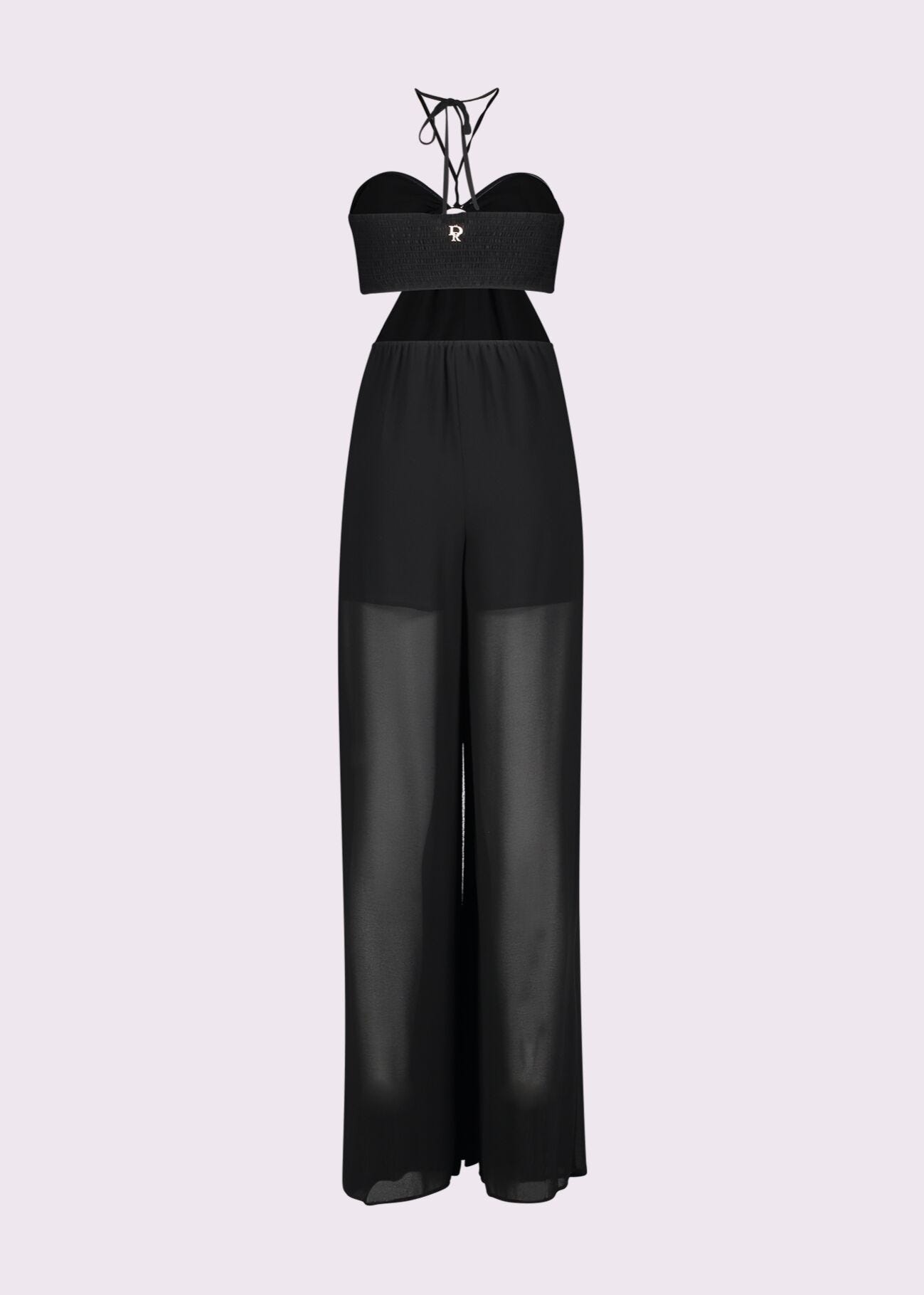 Tuta nera in georgette