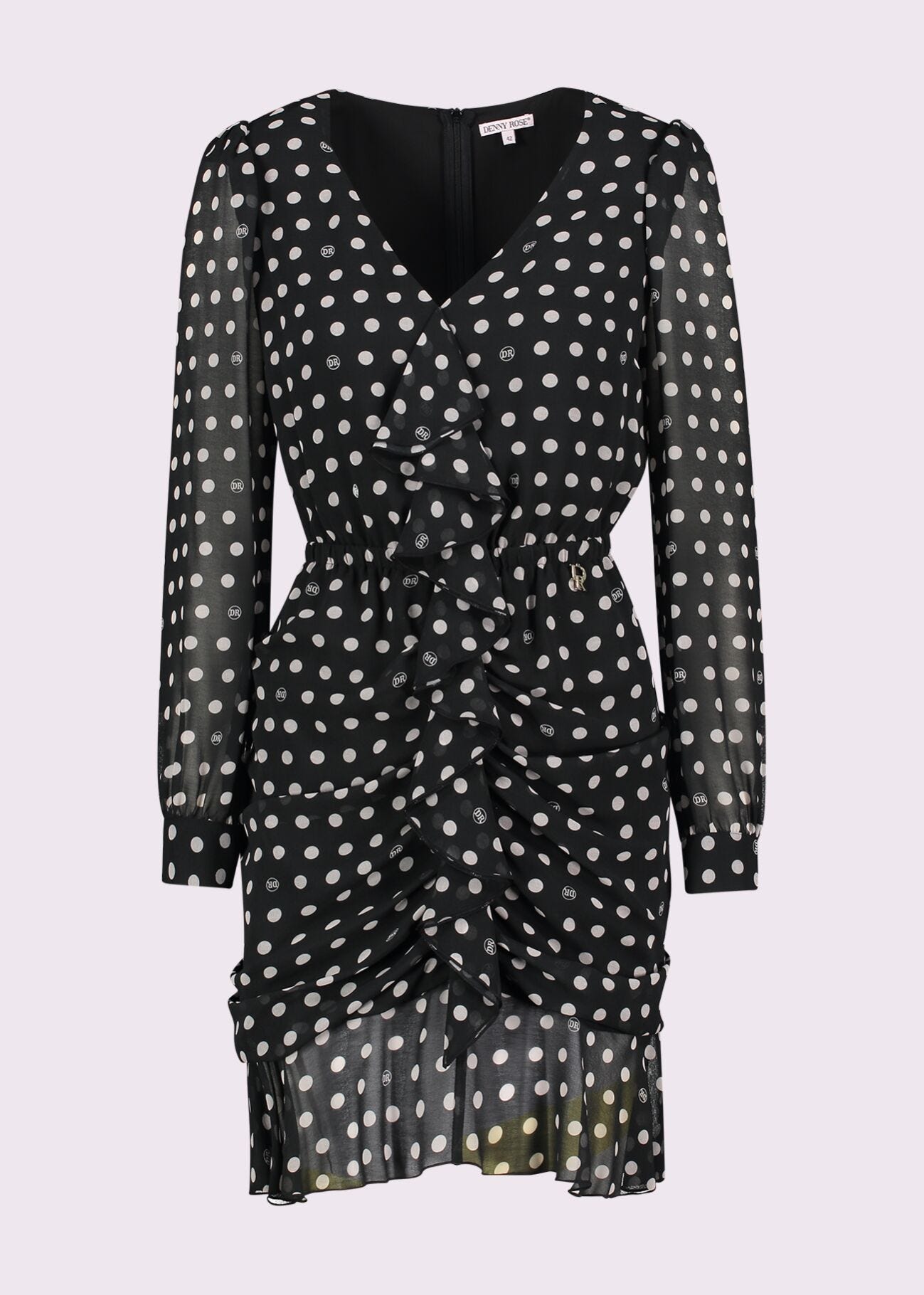 Mini abito in georgette a pois