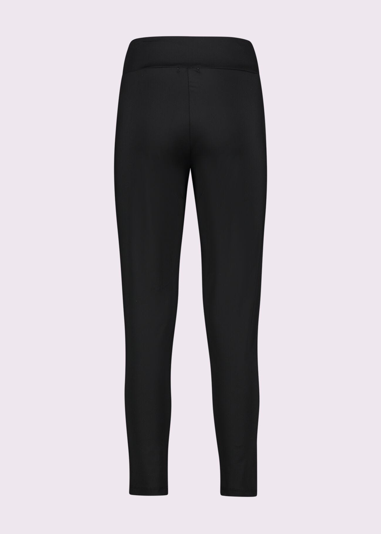 Pantaloni neri con fibbia logata