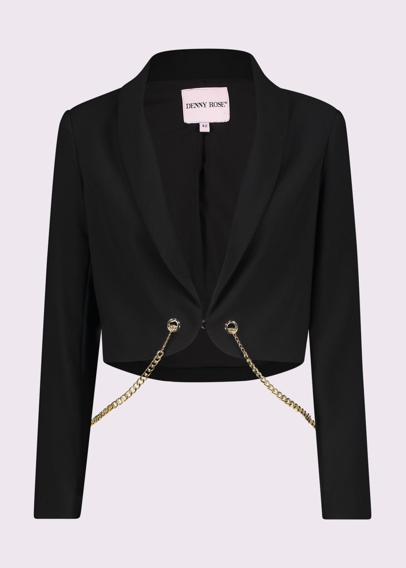 Blazer nero con catene