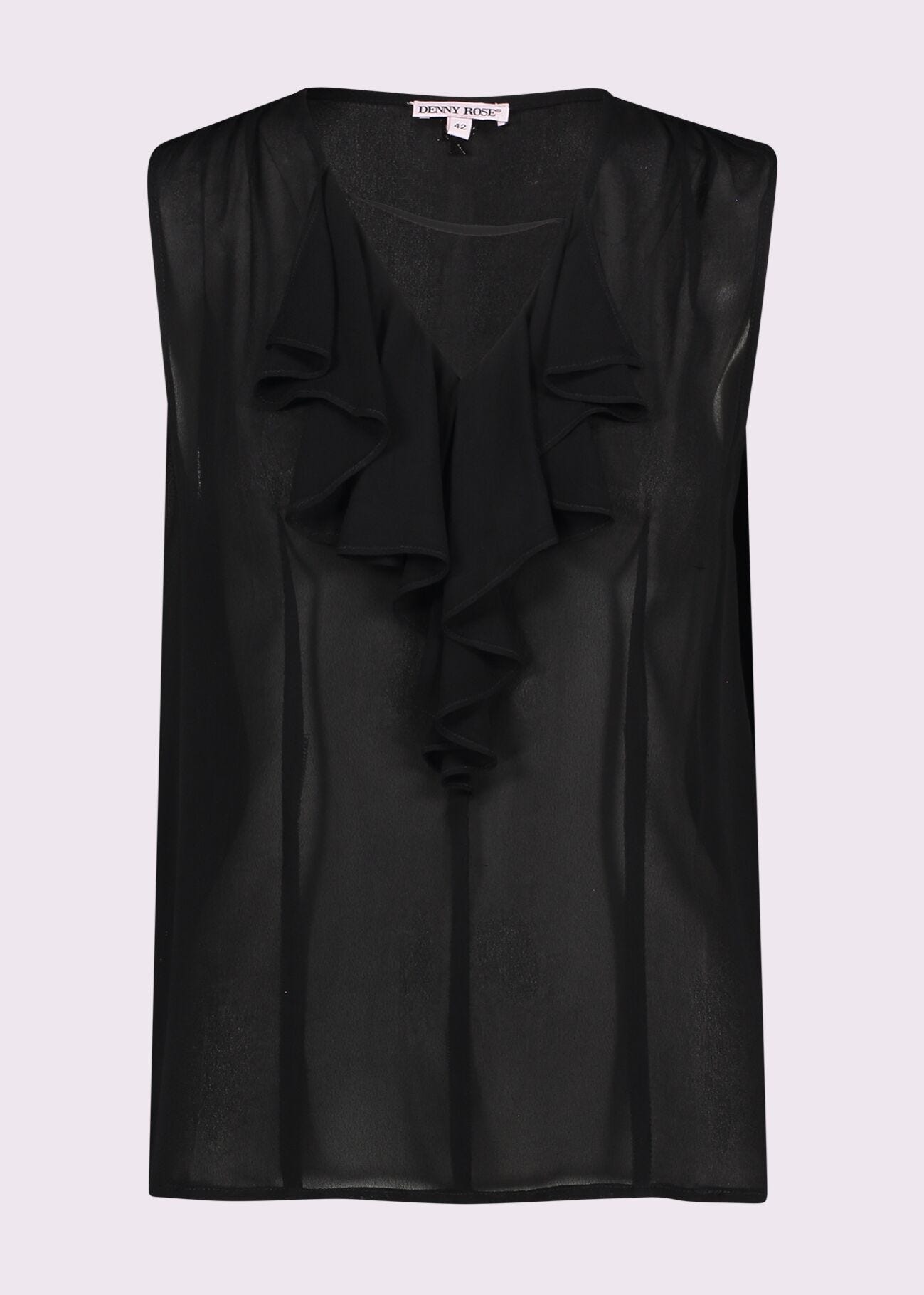 Top nero in georgette
