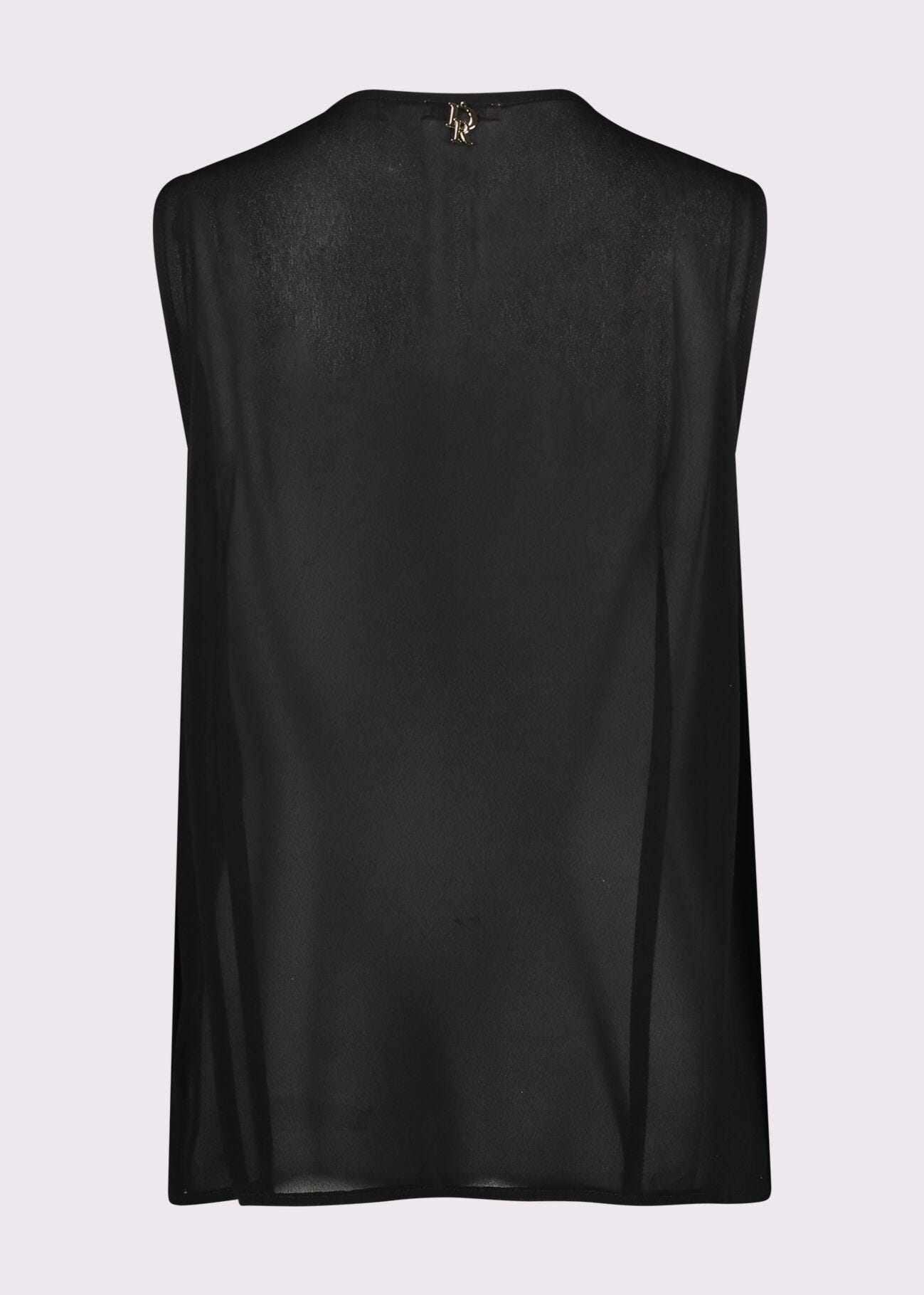 Top nero in georgette