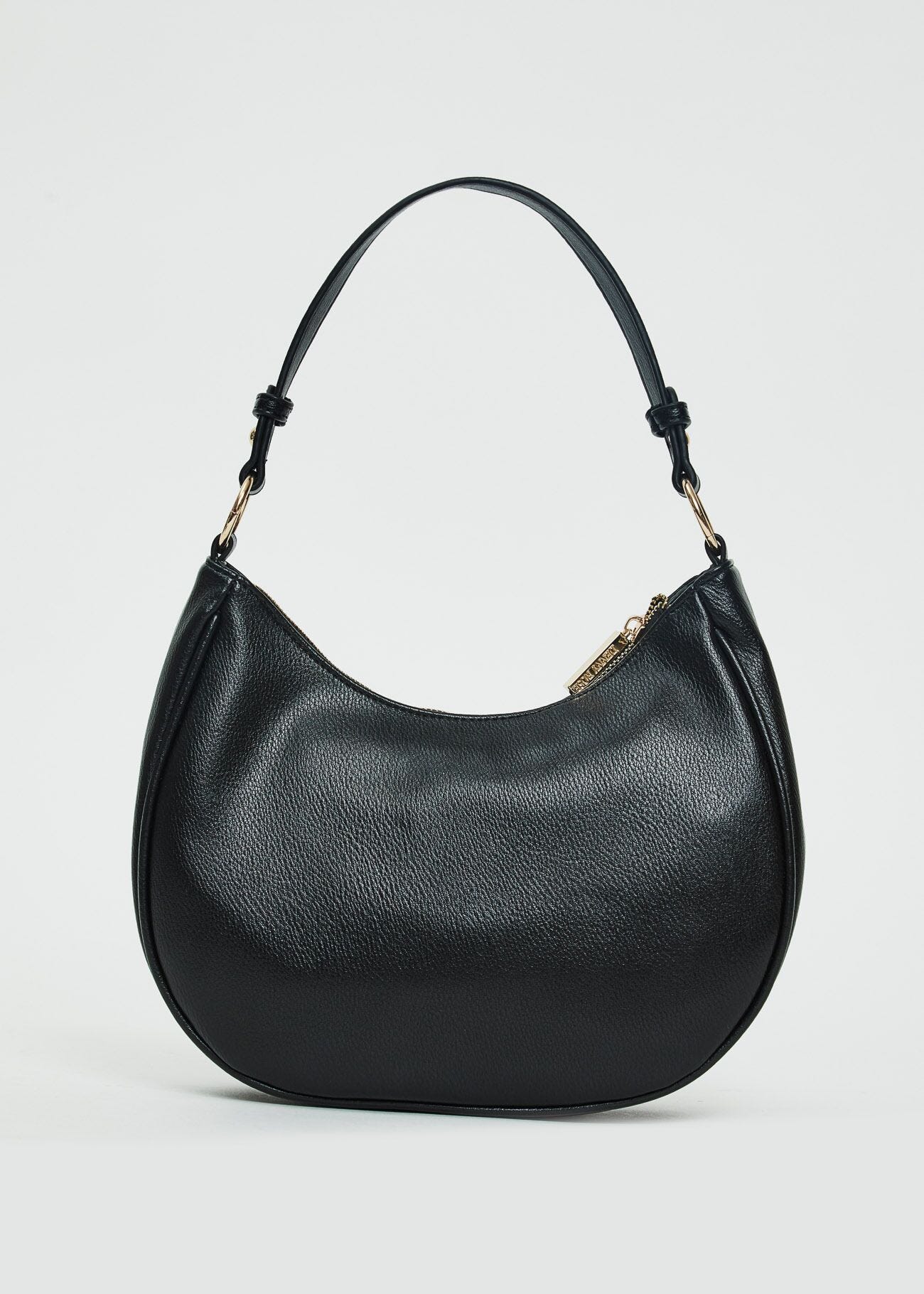 Borsa a spalla nera con laccetti