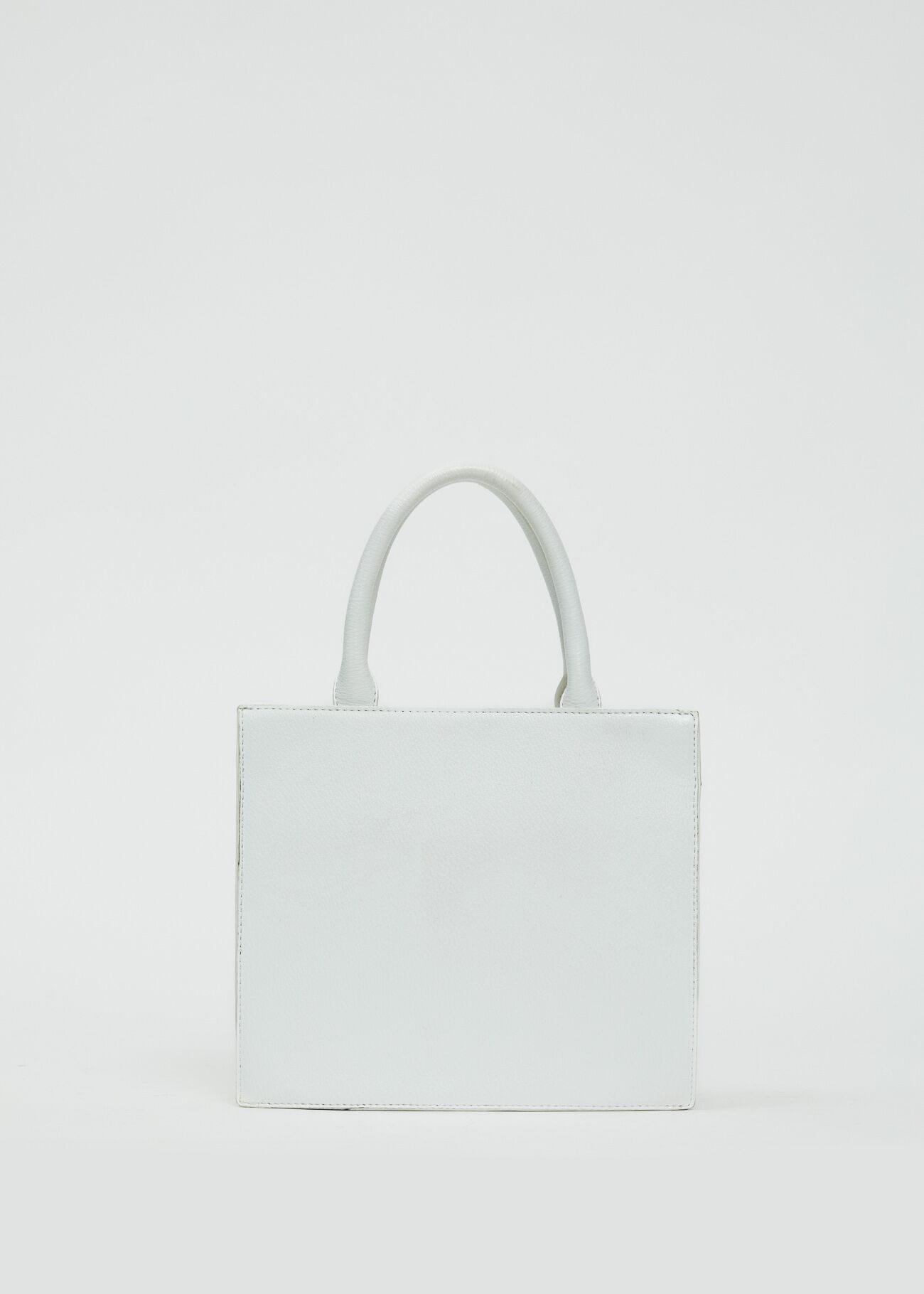 White shopper bag with ties