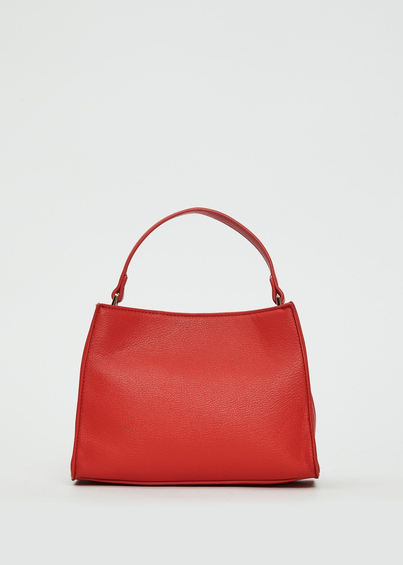 Borsa top handle rossa con cinture
