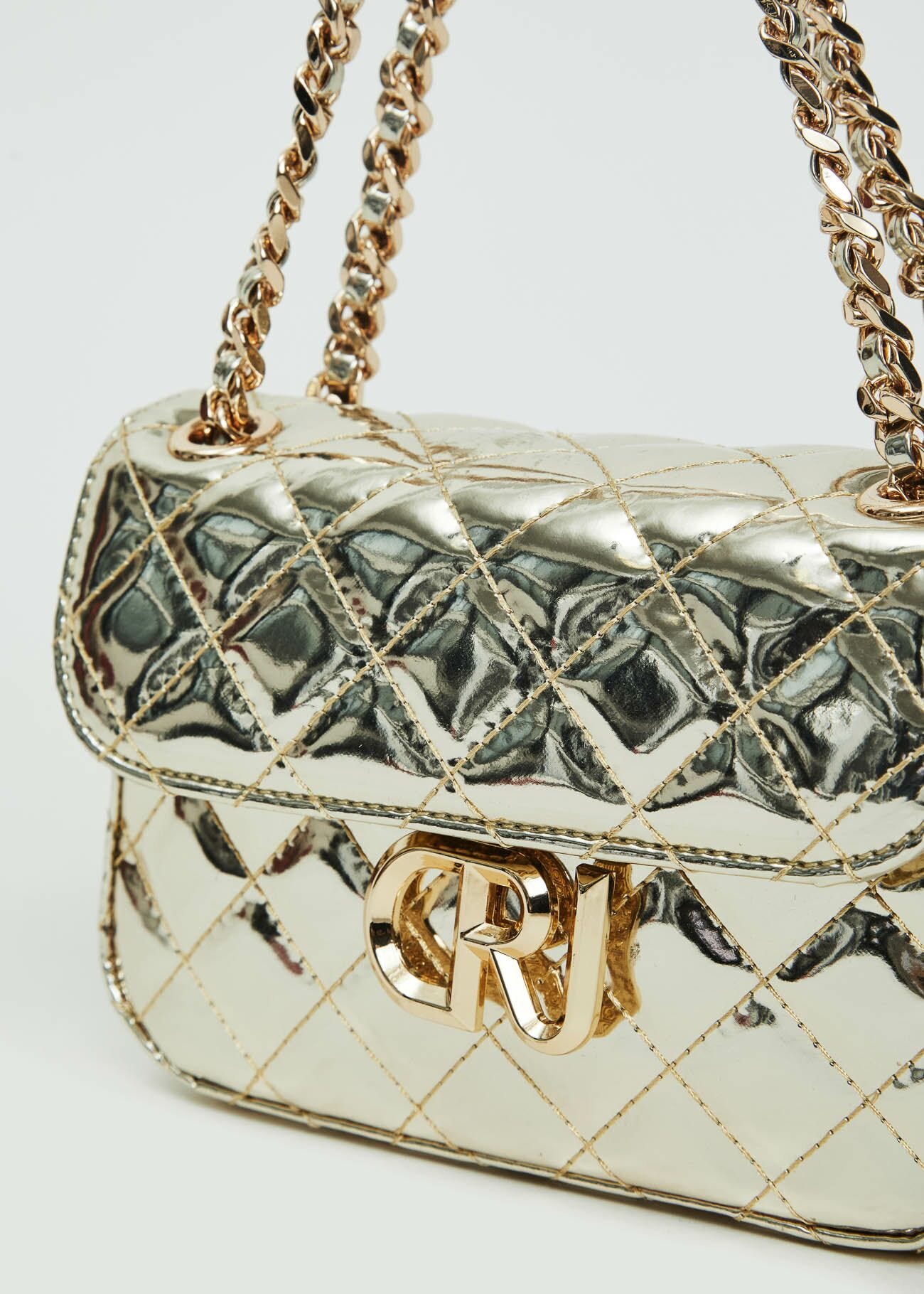 Borsa crossbody laminata