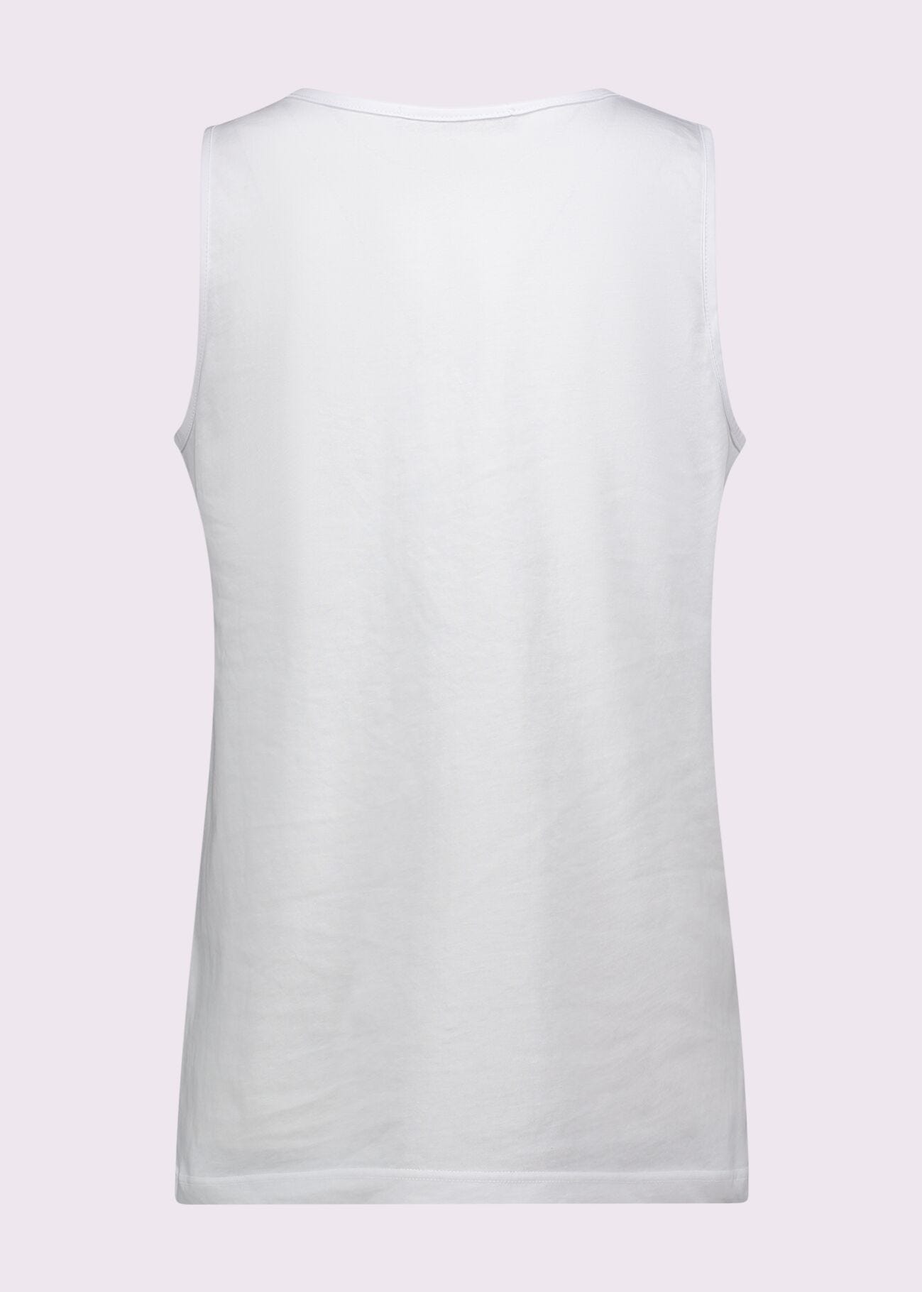 Top bianco in cotone con logo