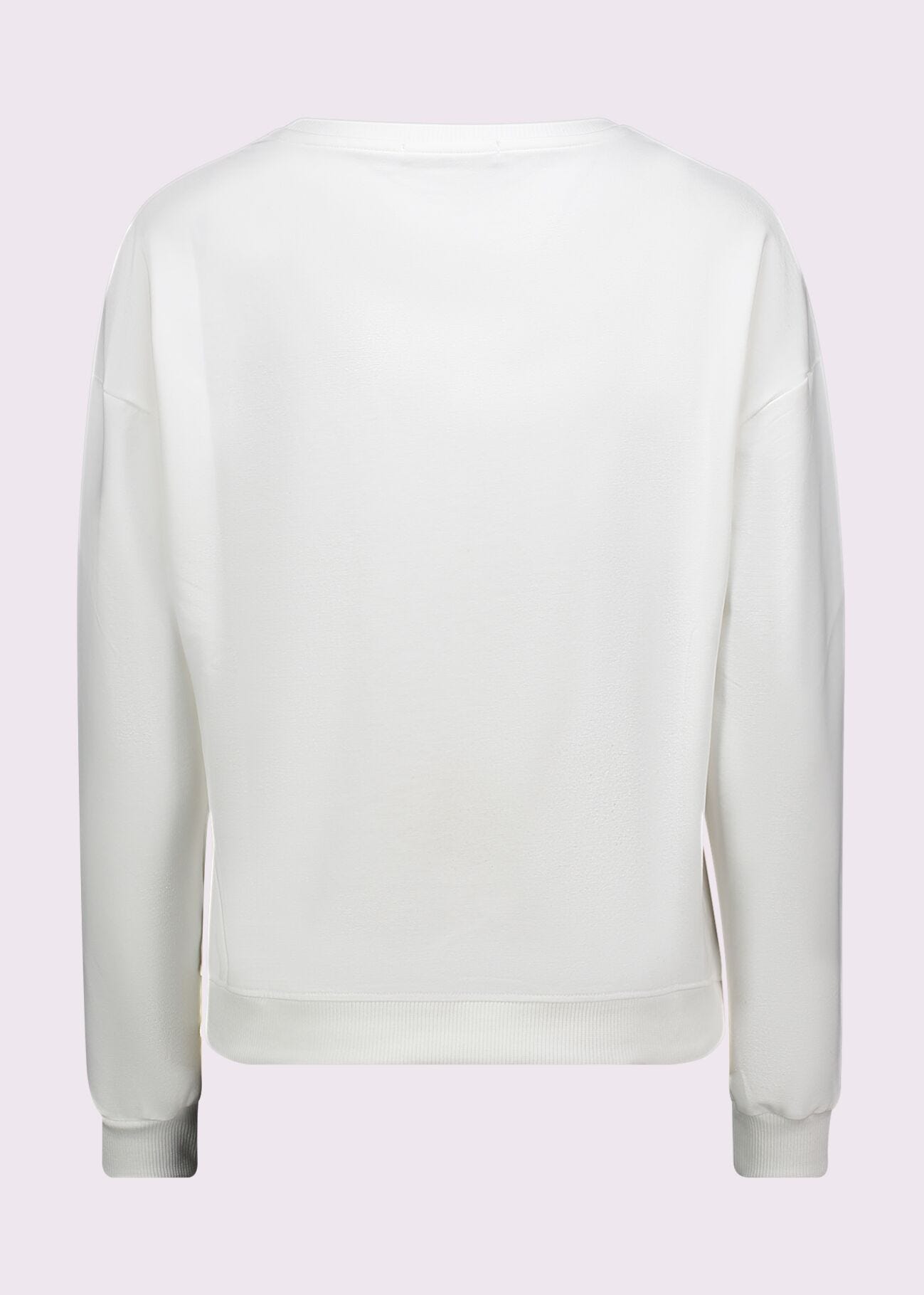 White cotton sweatshirt with logo