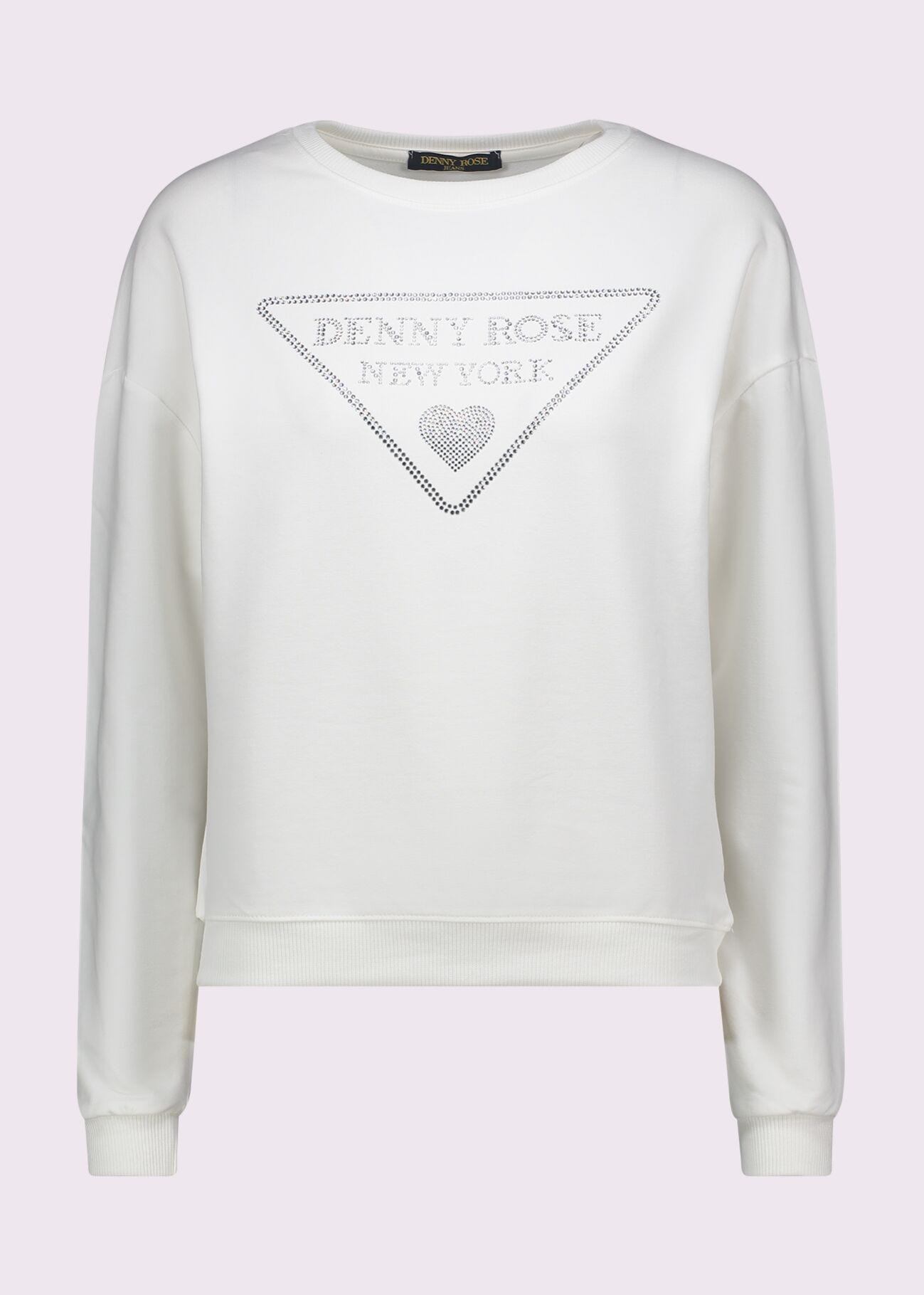White cotton sweatshirt with logo