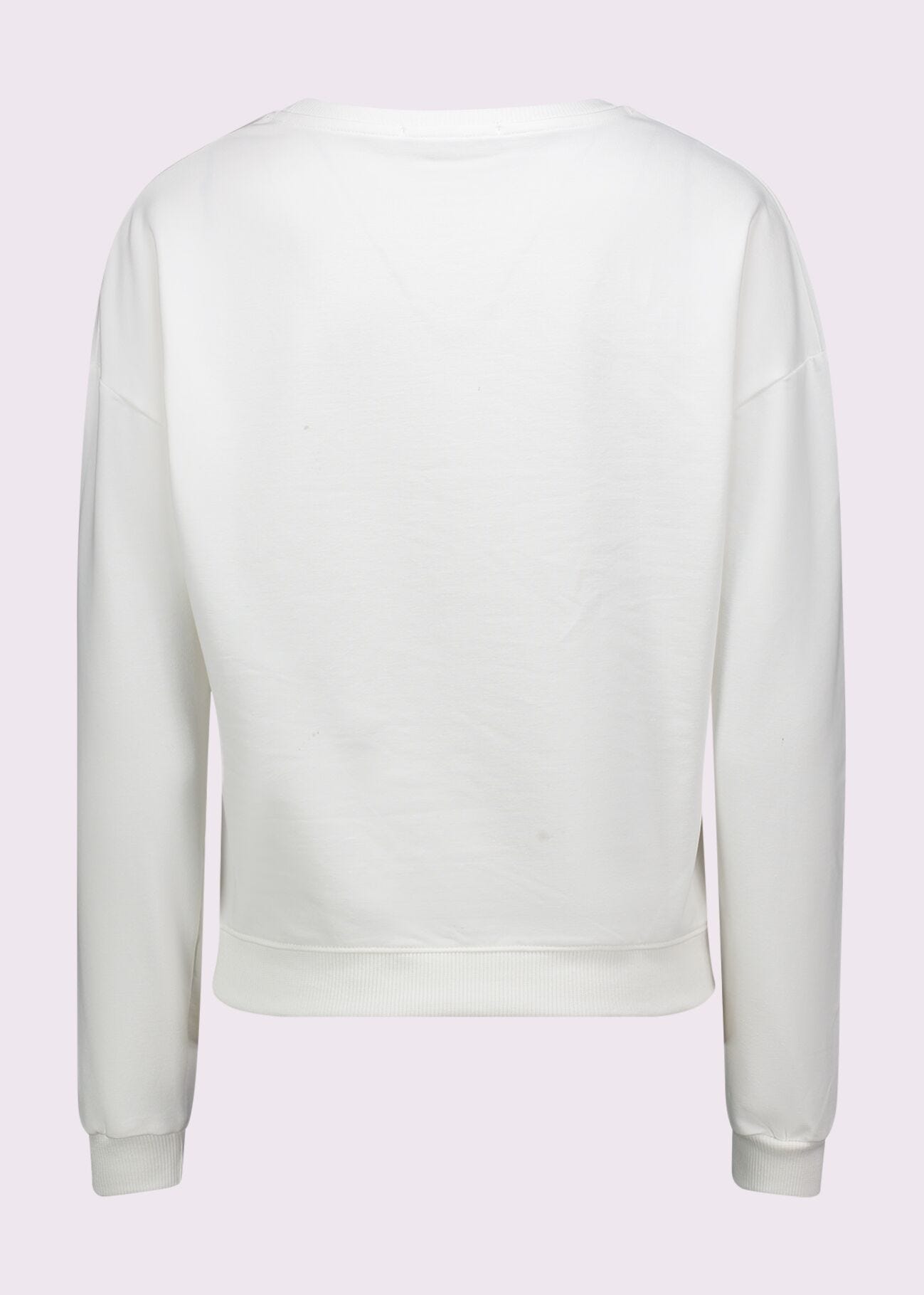 White cotton sweatshirt with logo